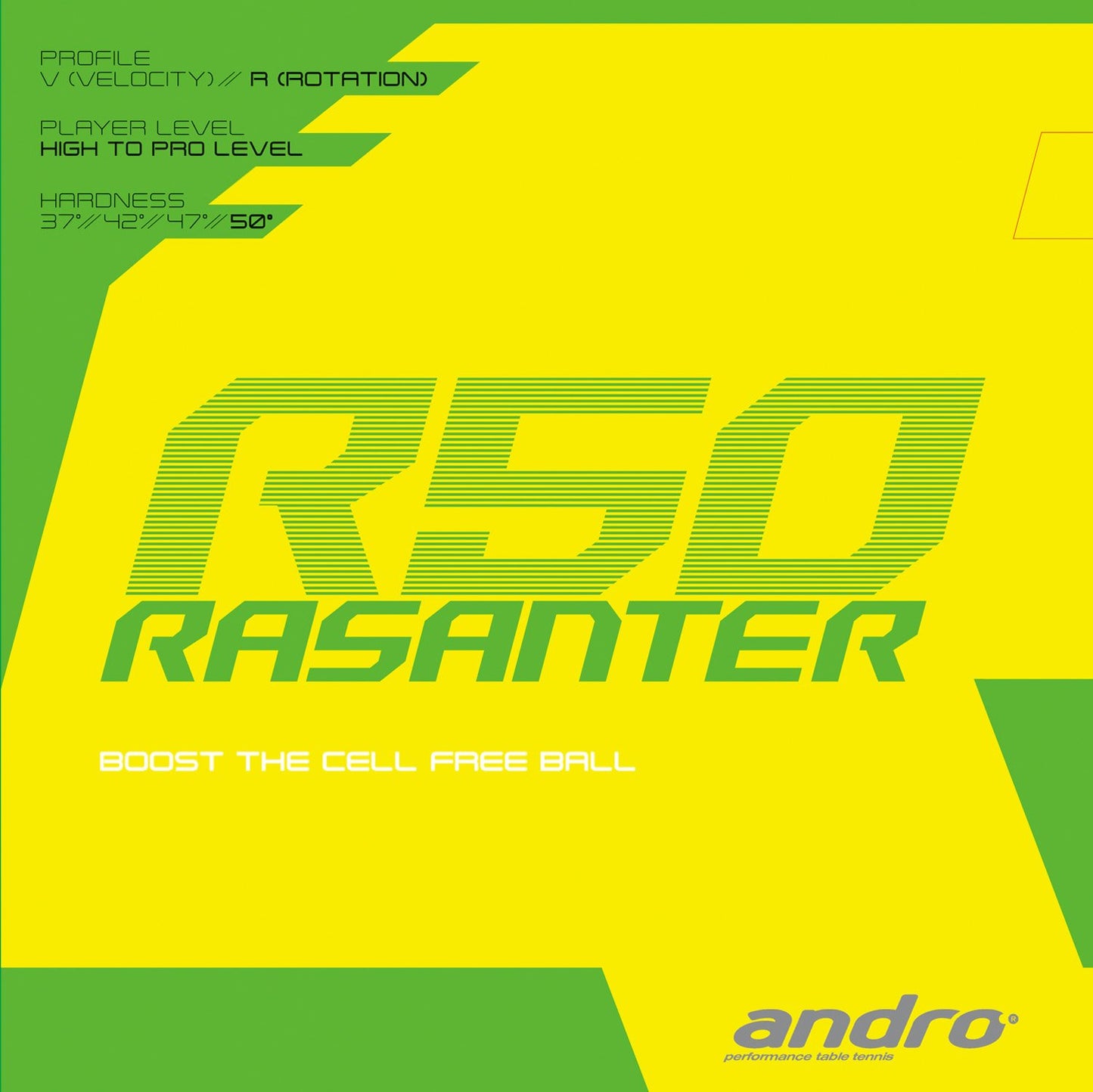 Tischtennisbelag Rasanter R 50, Schwarz 2,3 mm