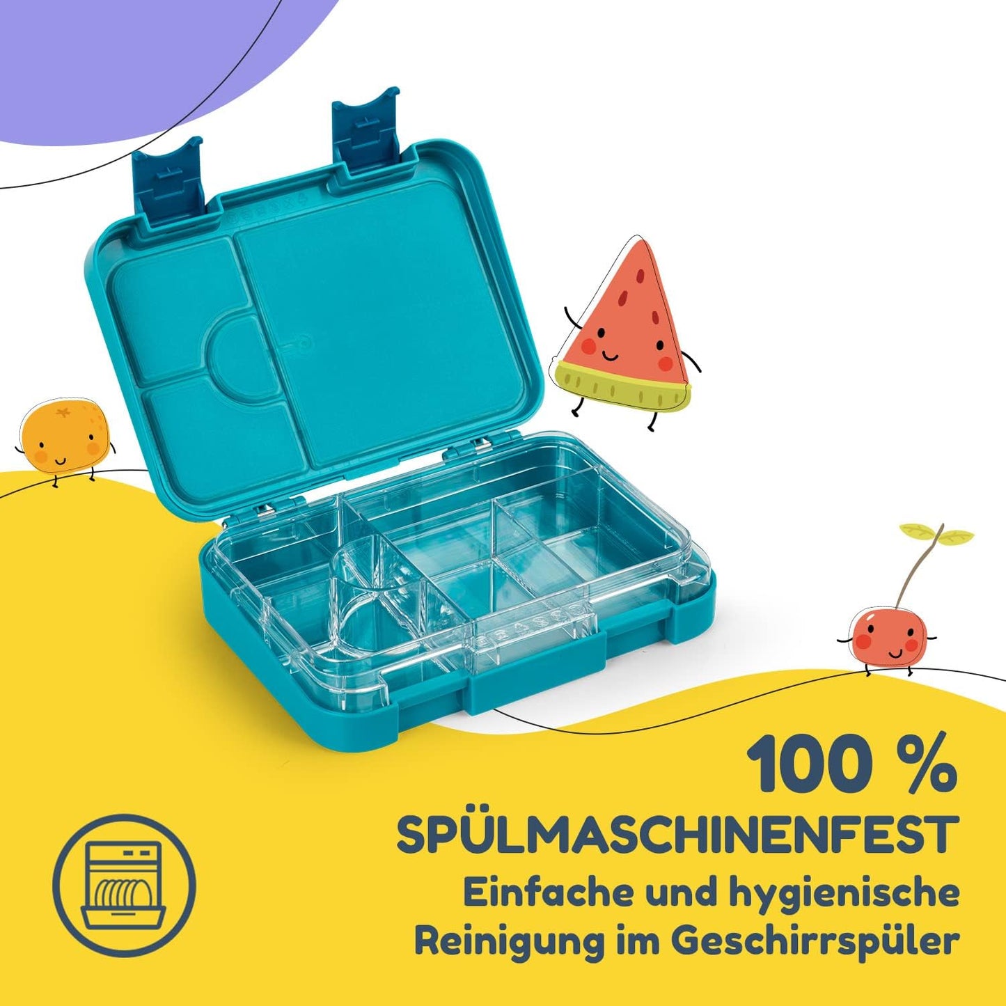 Brotdose für Kinder, Petrol Meer