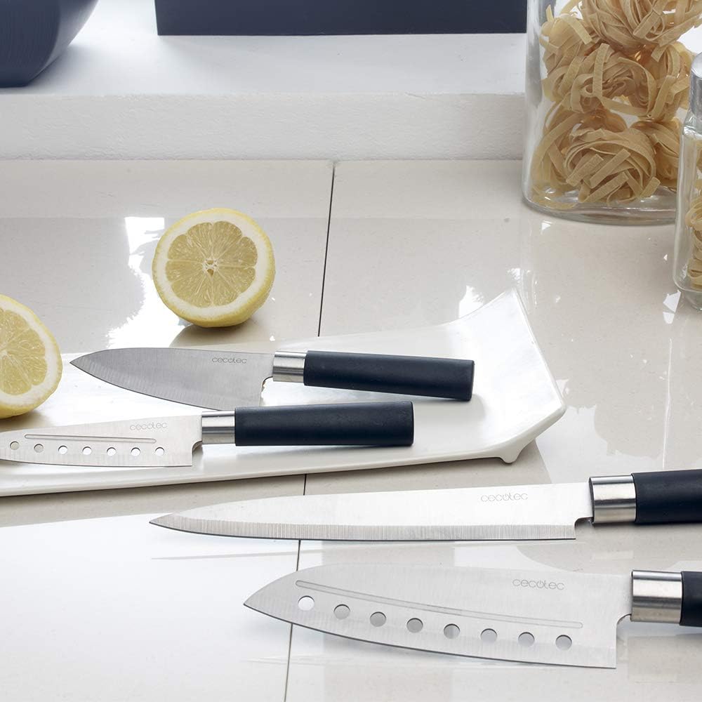 4-teiliges Santoku-Messerset, Zwart