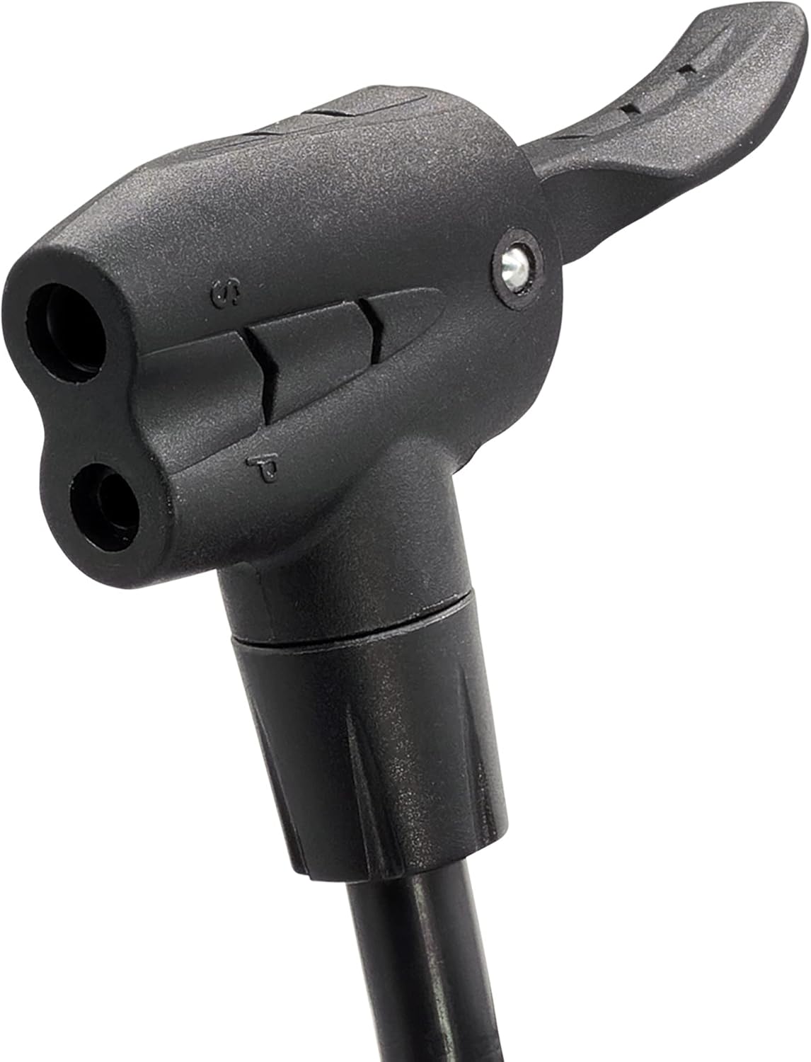 Velo-Standpumpe mit Manometer, Weiss = Mit rundem Manometer