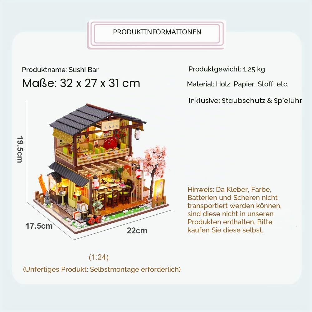 DIY Puppenhaus-Bausatz, Rosa