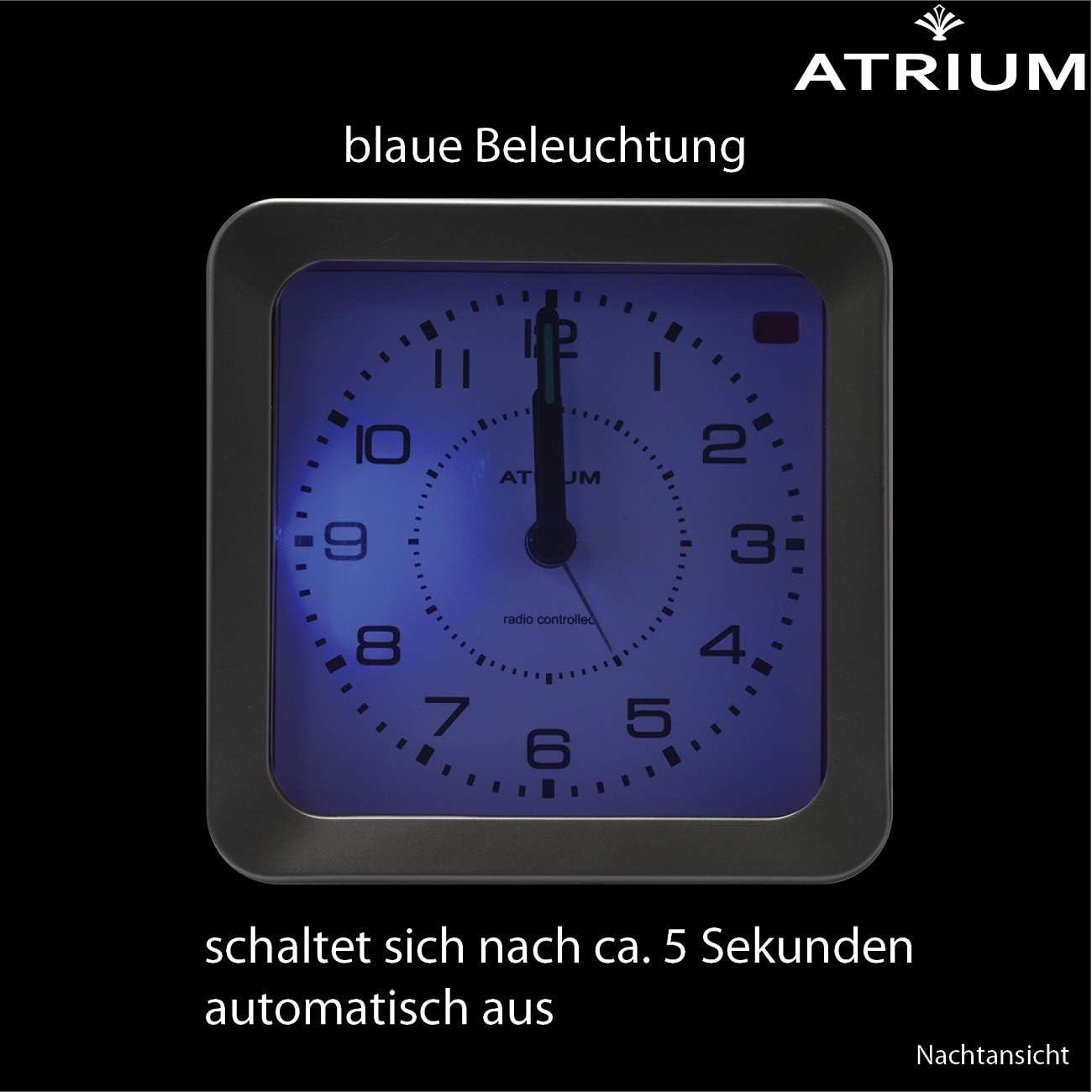 A660-19 Funkwecker Quarz mit Licht und Snooze