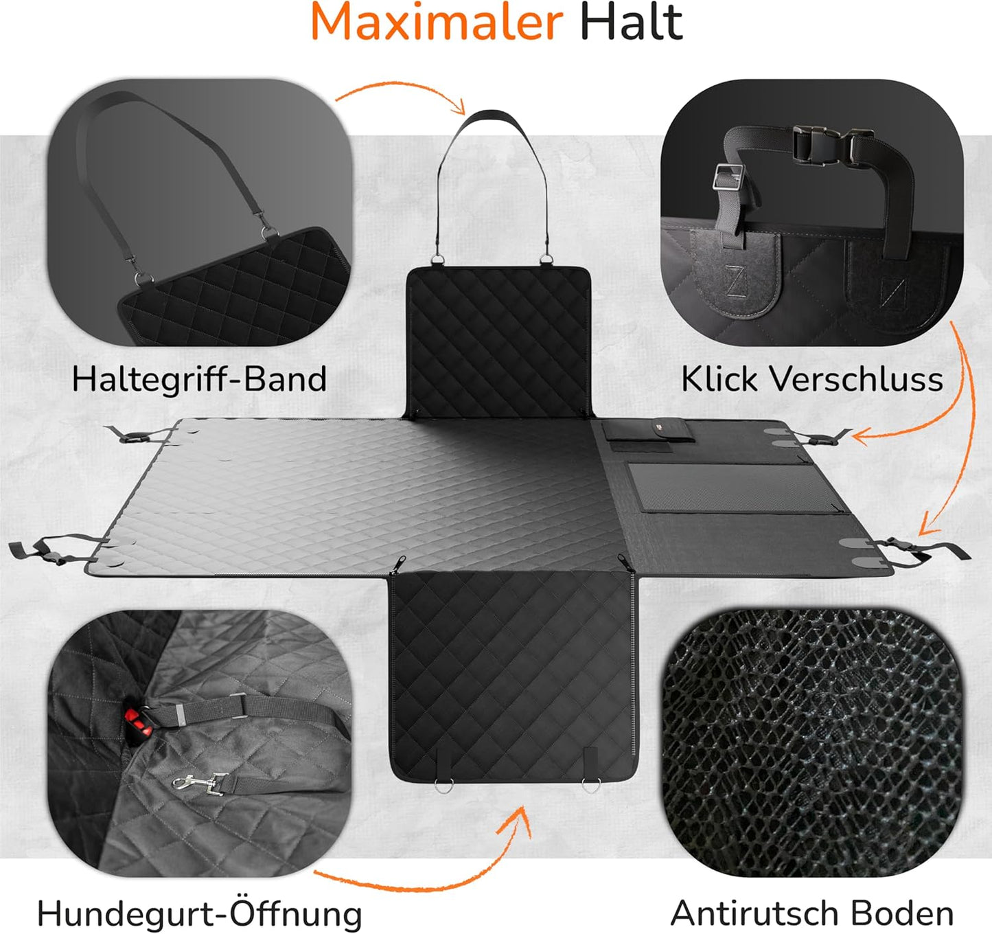 Wasserdichte Autoschondecke, Rückbank Schutzdecke