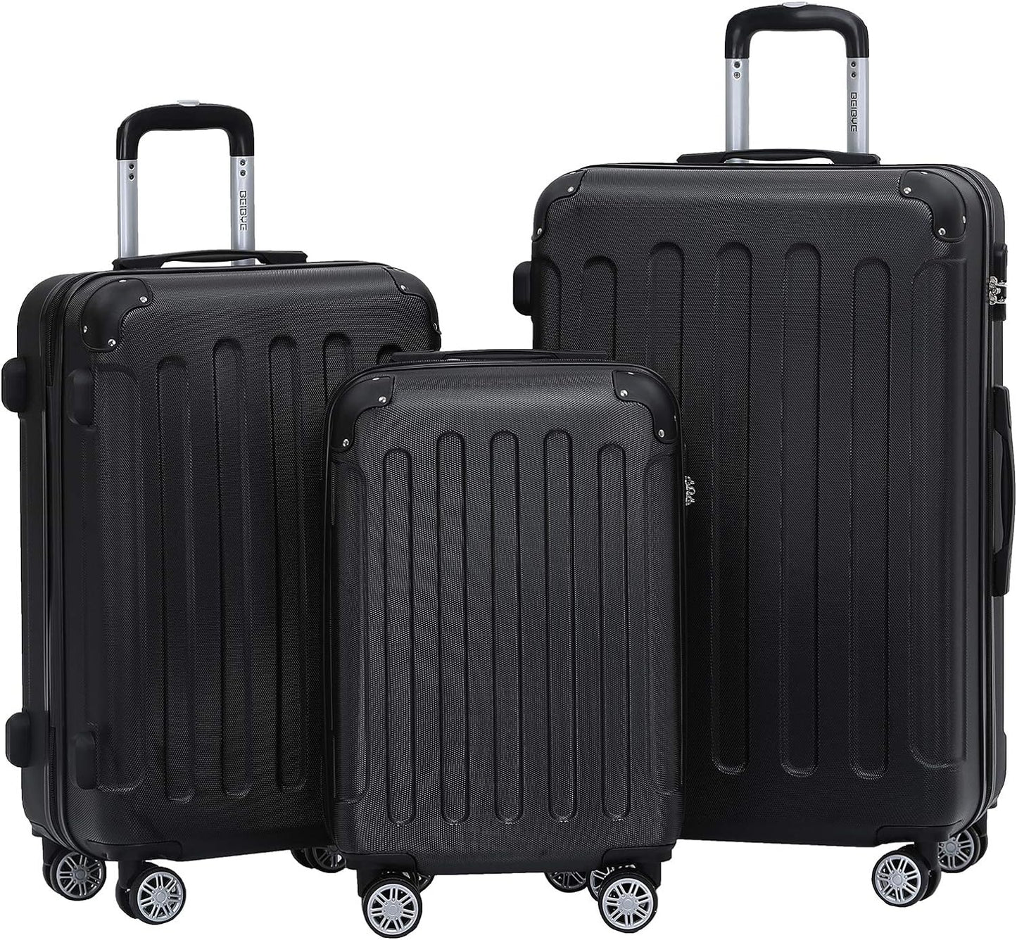 Hartschalenkoffer Set, Koffer-Set, Schwarz