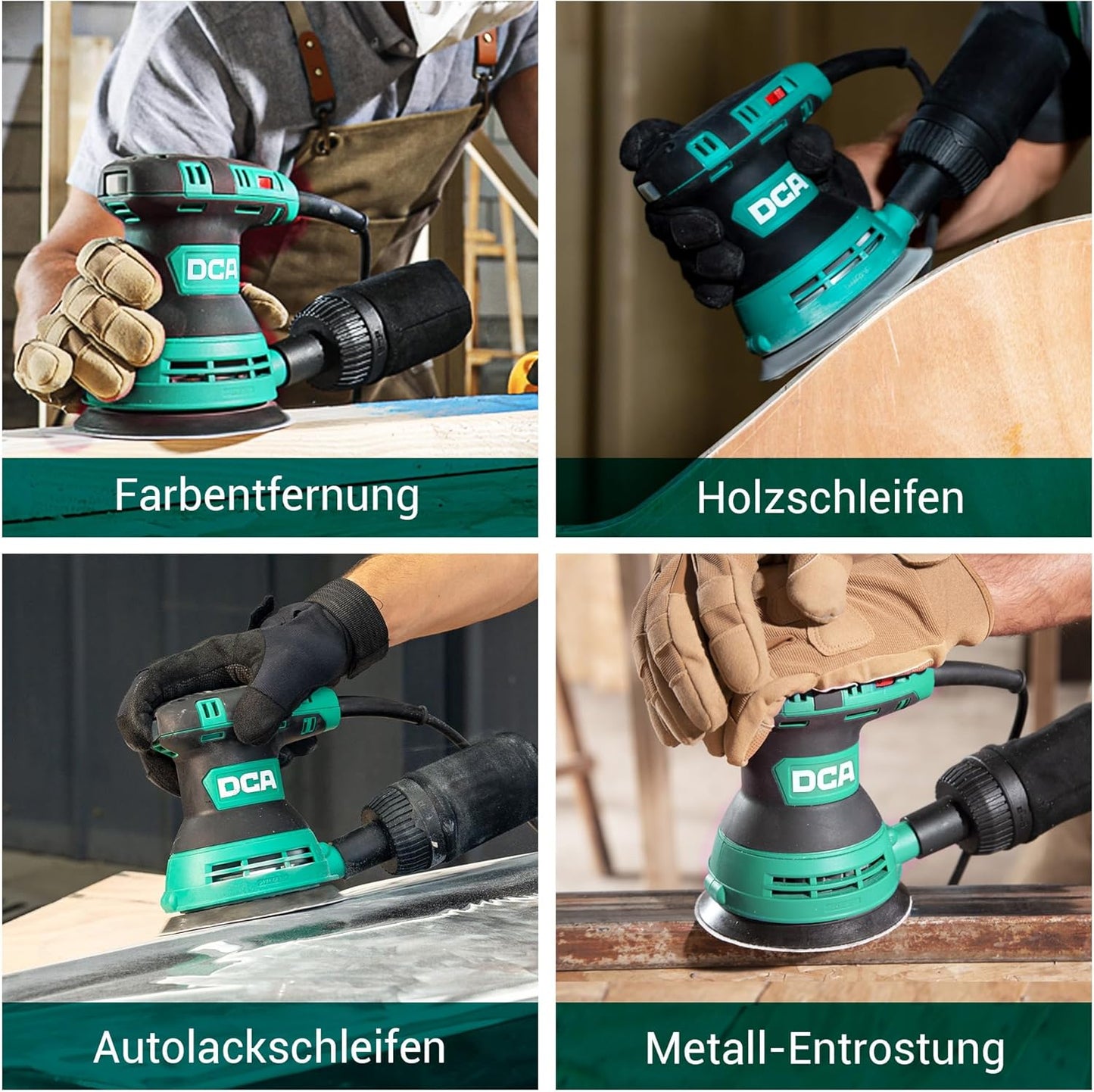 Exzenterschleifer mit Staubfangbehälter