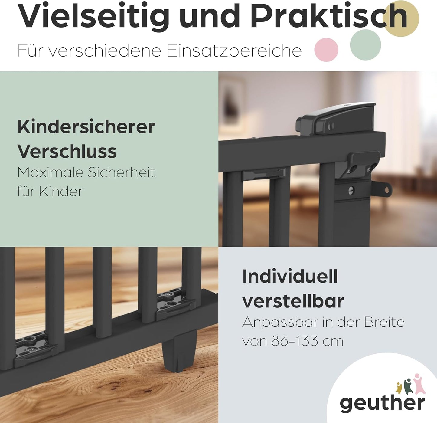 2734 Treppenschutzgitter Oris, 58-93 cm