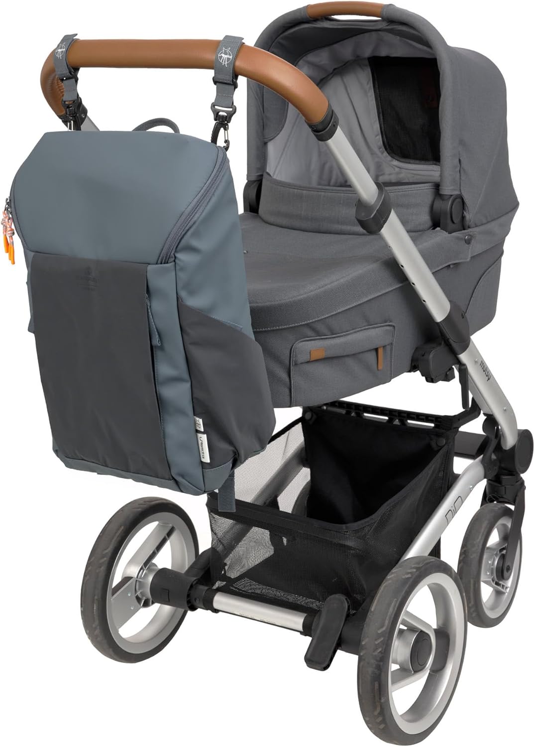 Wickelrucksack Slender Up mit Wickelunterlage und Flaschenhalter, Anthracite