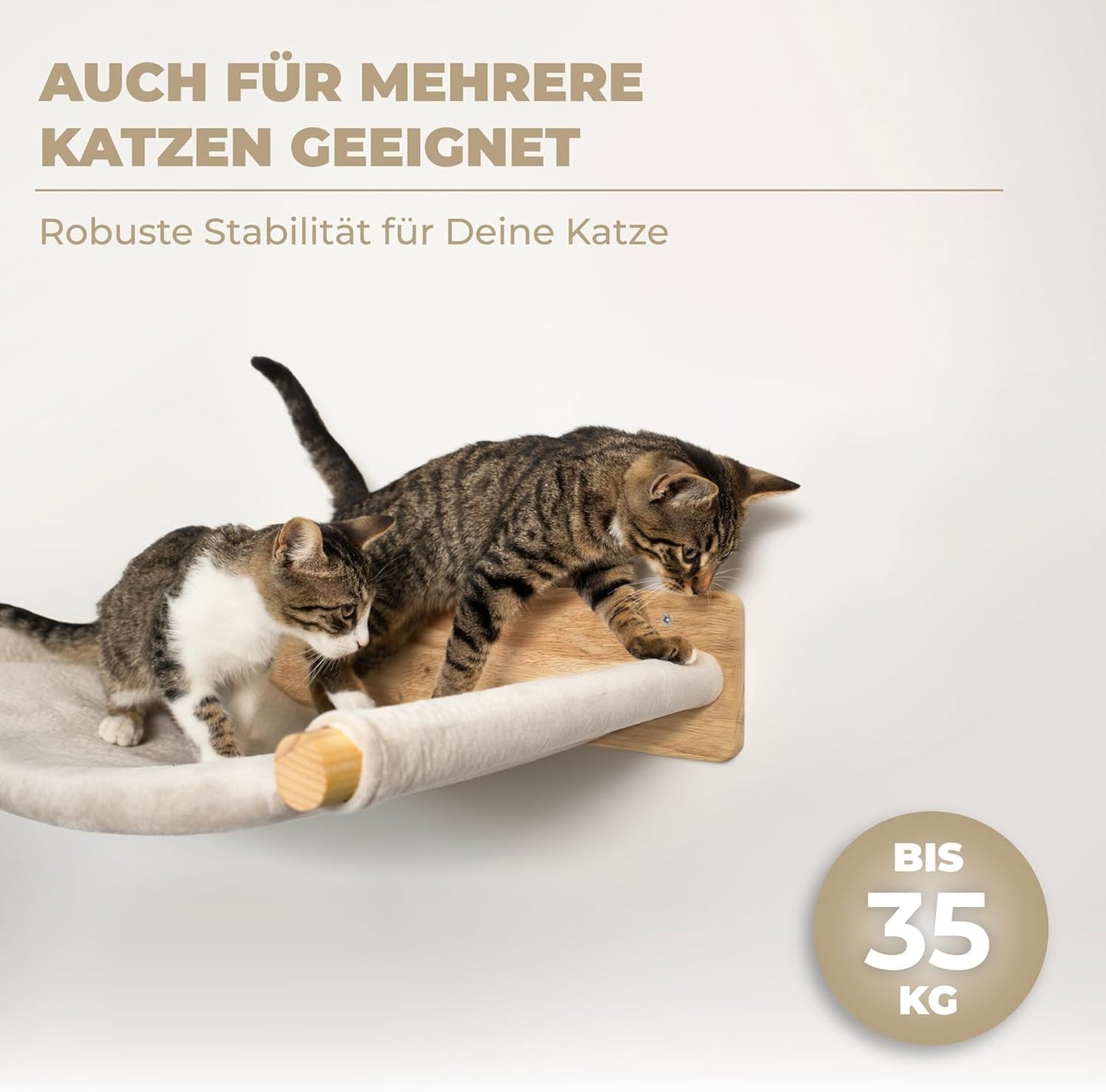 3-teiliges Kletterwand-Set mit Hängematte, Naturdunkel 3er Set