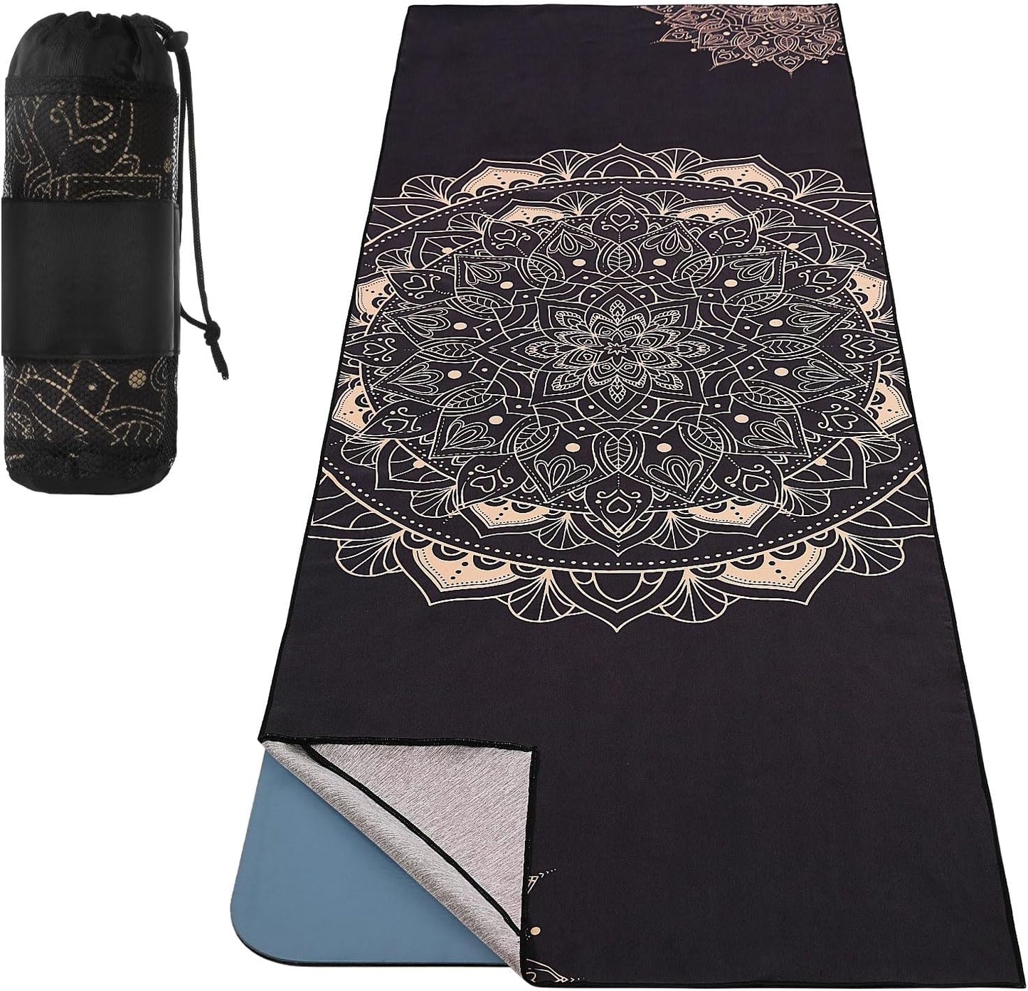 Rutschfestes Yogamatten-Handtuch, Beere, Kiwi, Marineblau, Rot, Grün, Blau, Schwarz, Weiß, Grau