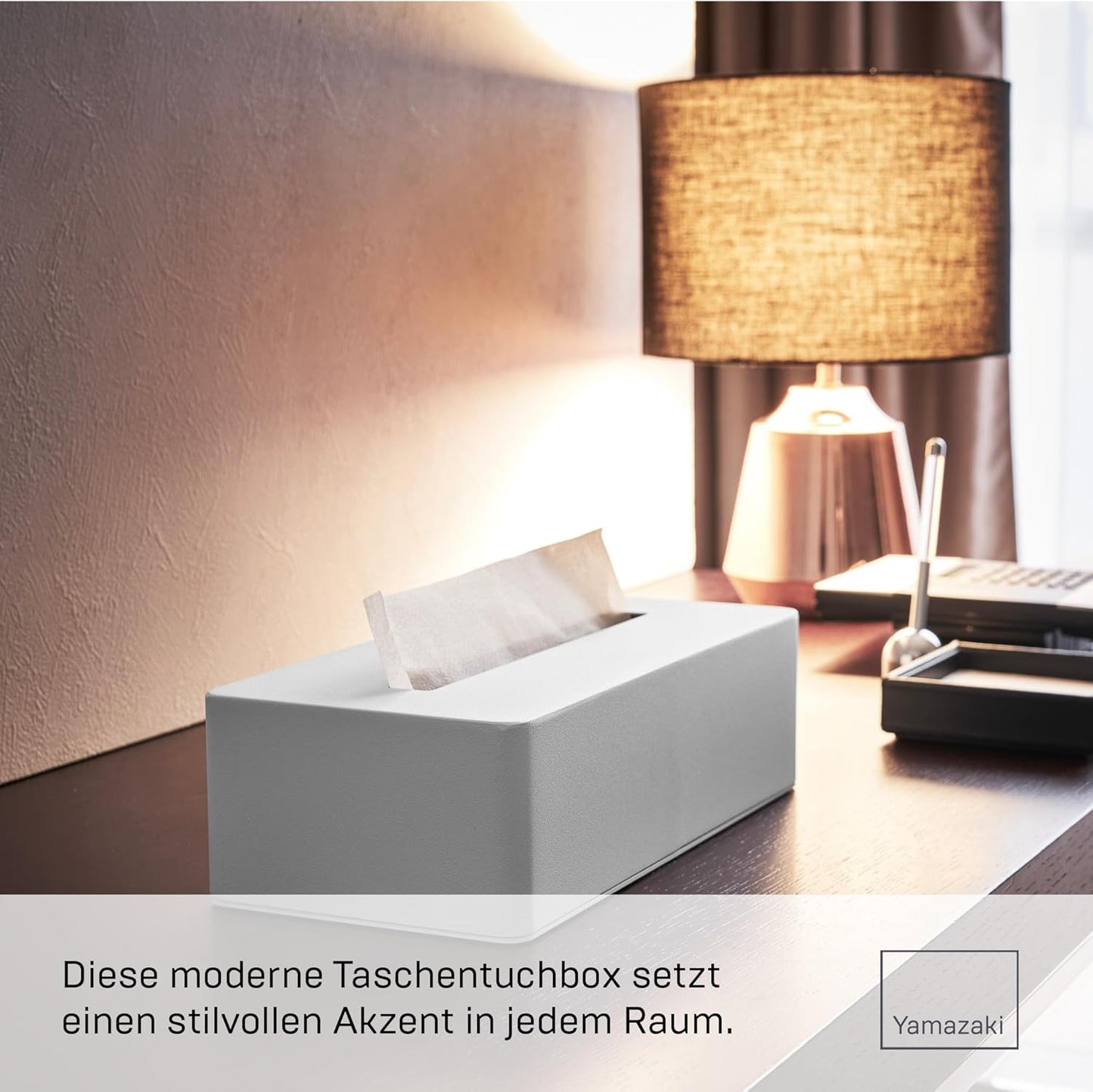 Minimalistische Taschentuchbox Tower, Weiss