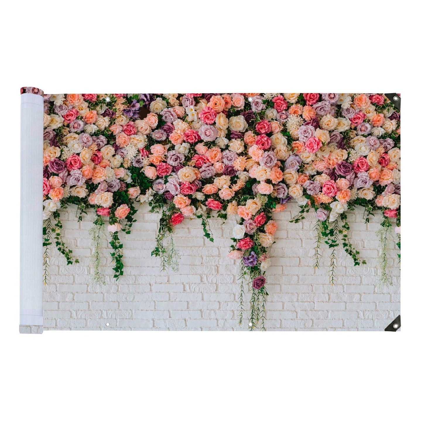 Balkon-Sichtschutz mit Rosen-Motiv, Rosen