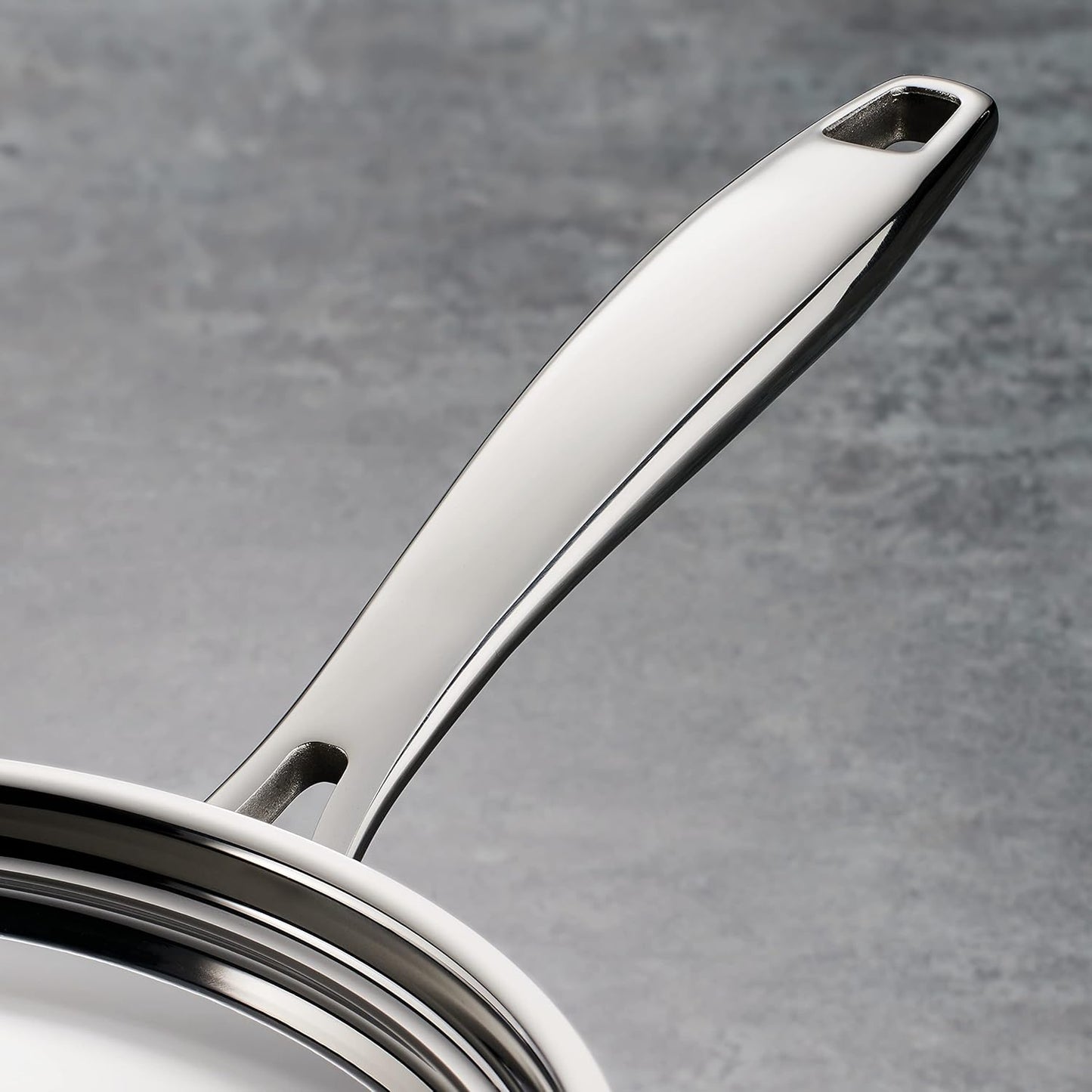 Tri-Ply Clad Edelstahl Saucenpfanne, 1.5-Quart Stieltopf Kochgeschirr