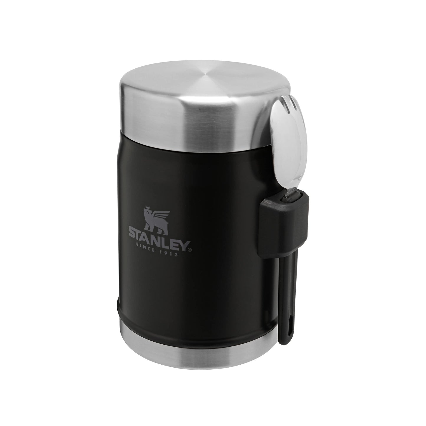 Thermobehälter mit Göffel, Matte Black