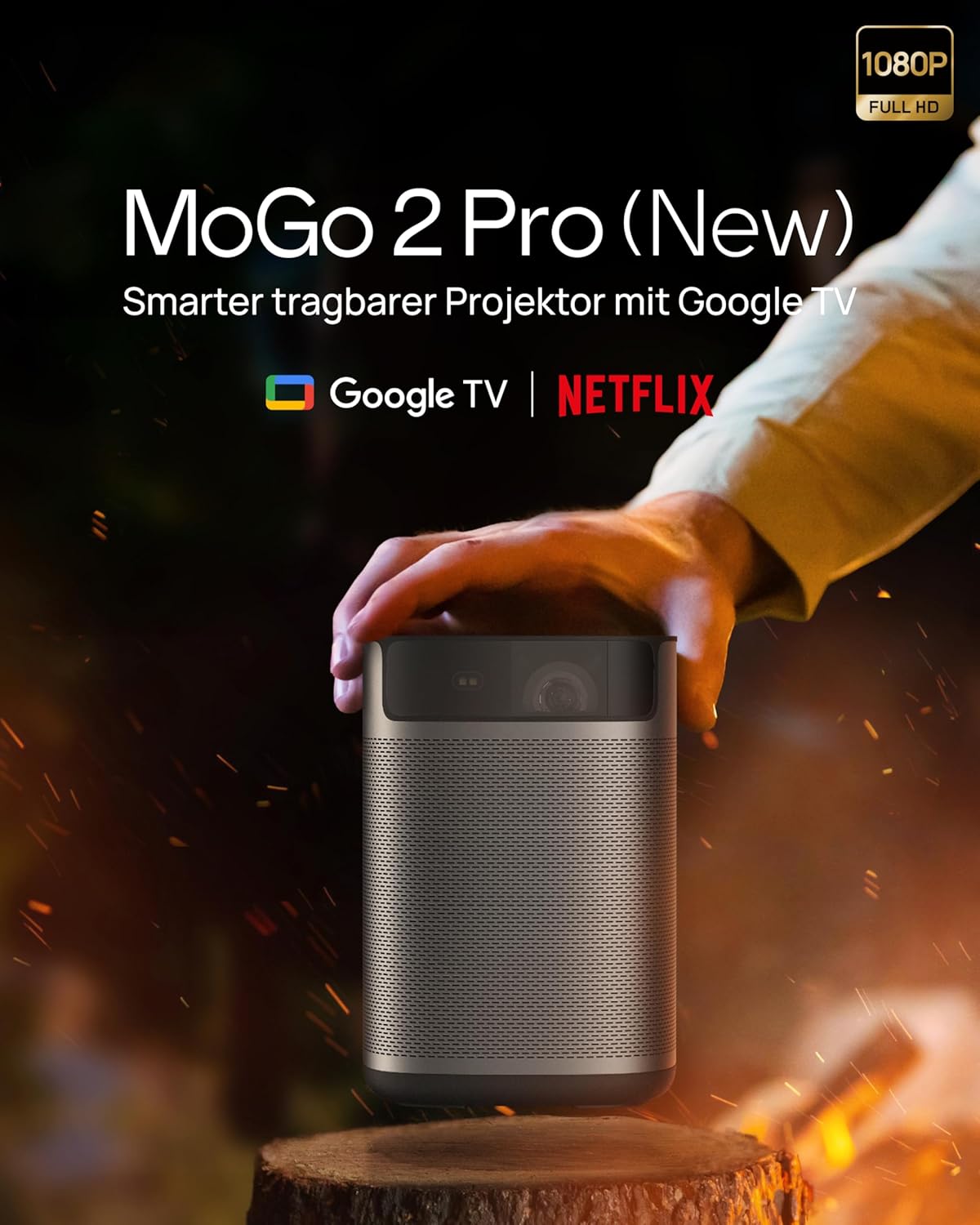 Mini-Projektor MoGo 2 Pro mit Google TV und Netflix, MoGo 2 Pro(New)