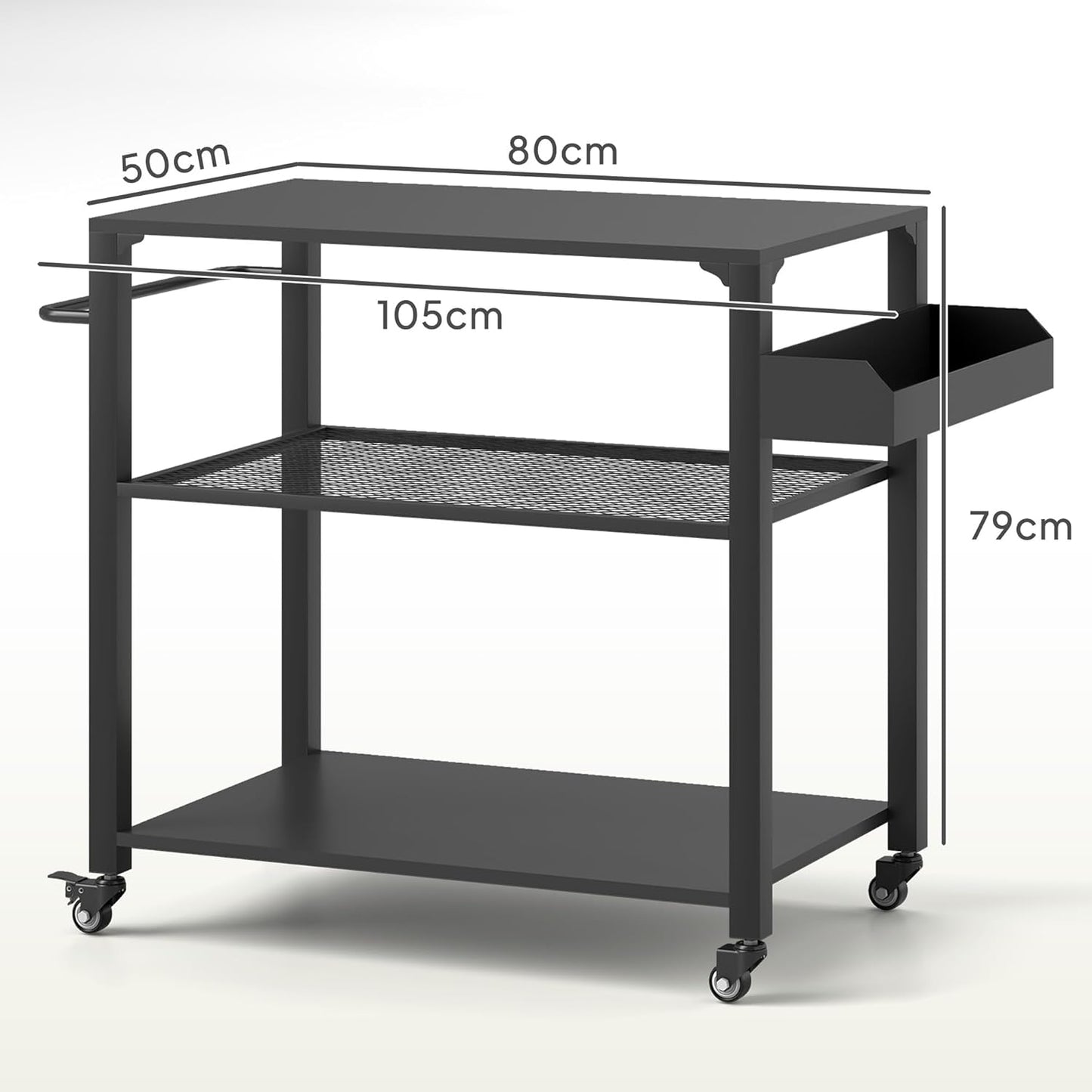 Servierwagen mit Arbeitsfläche