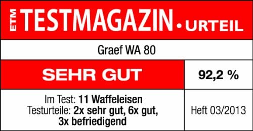 Waffelautomat WA 80, Waffeleisen, Edelstahl Matt Single