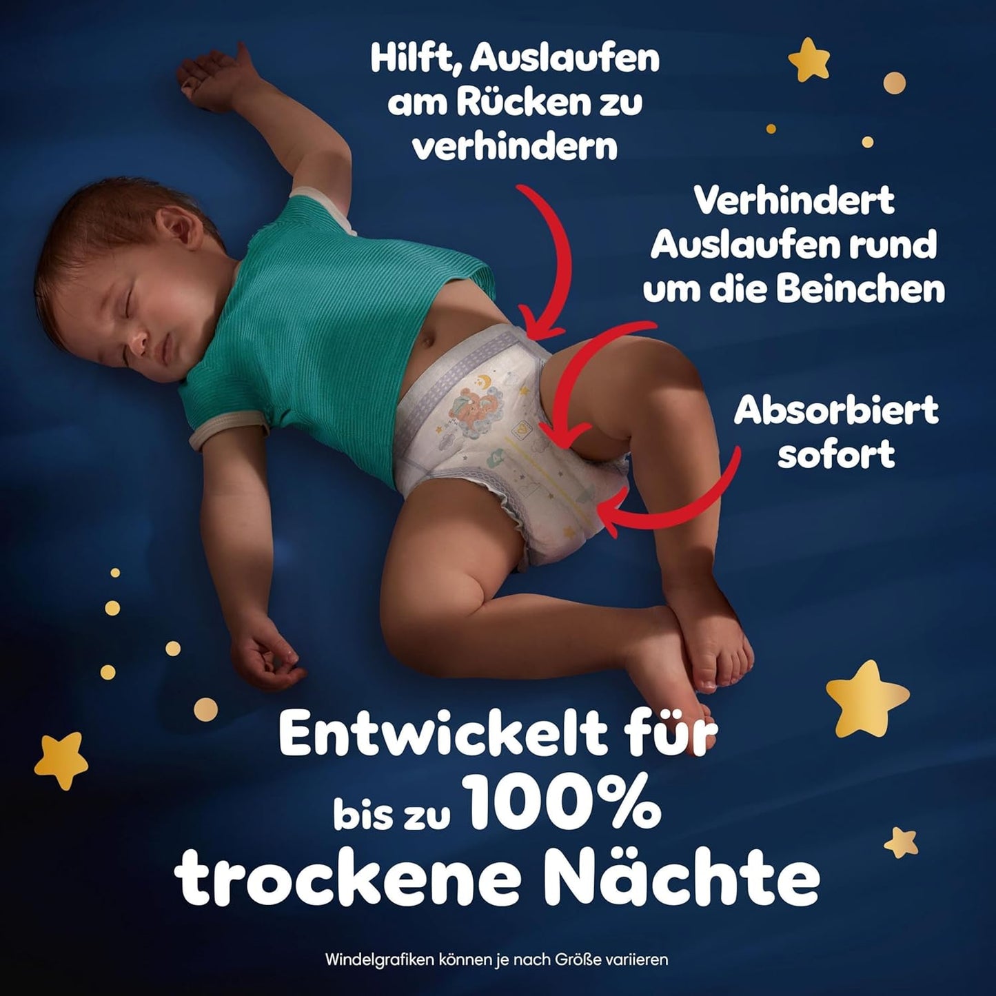 Baby-Dry Night Pants, Grösse 4 (180 Stück)