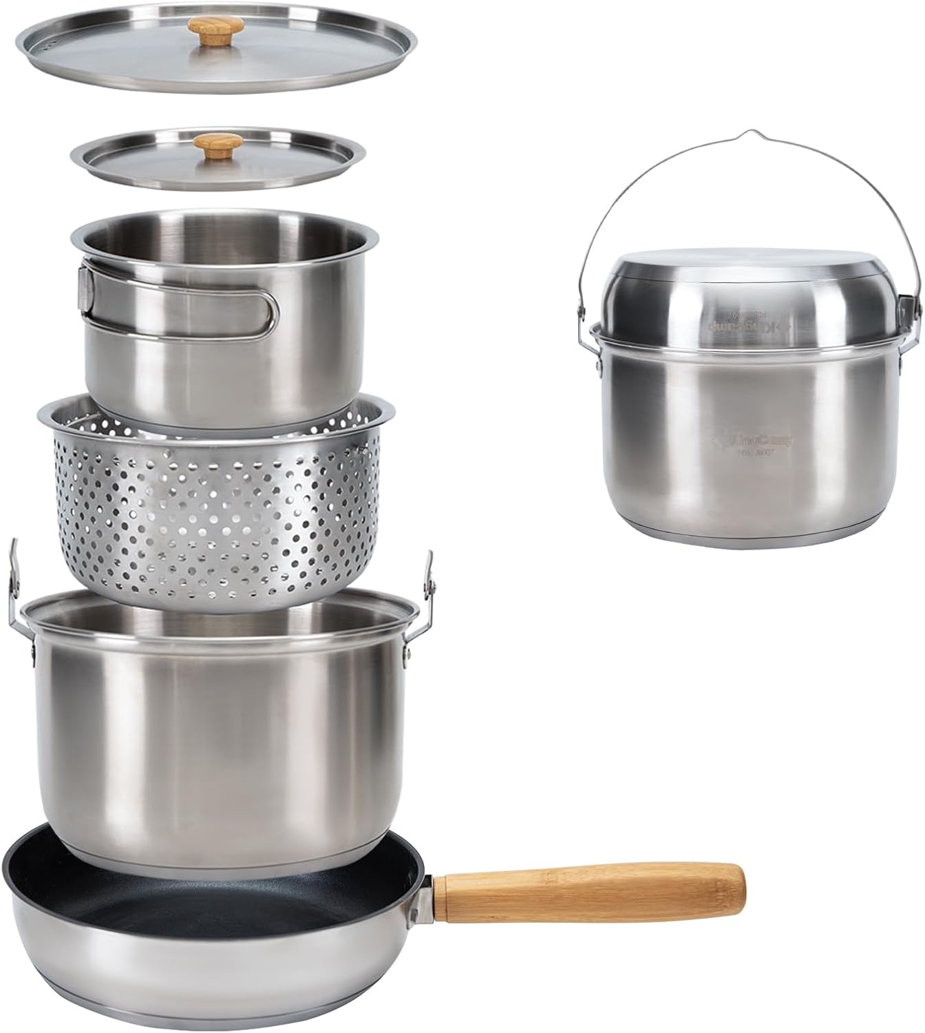 4-teiliges Camping-Kochgeschirr-Set, 4-teiliges set