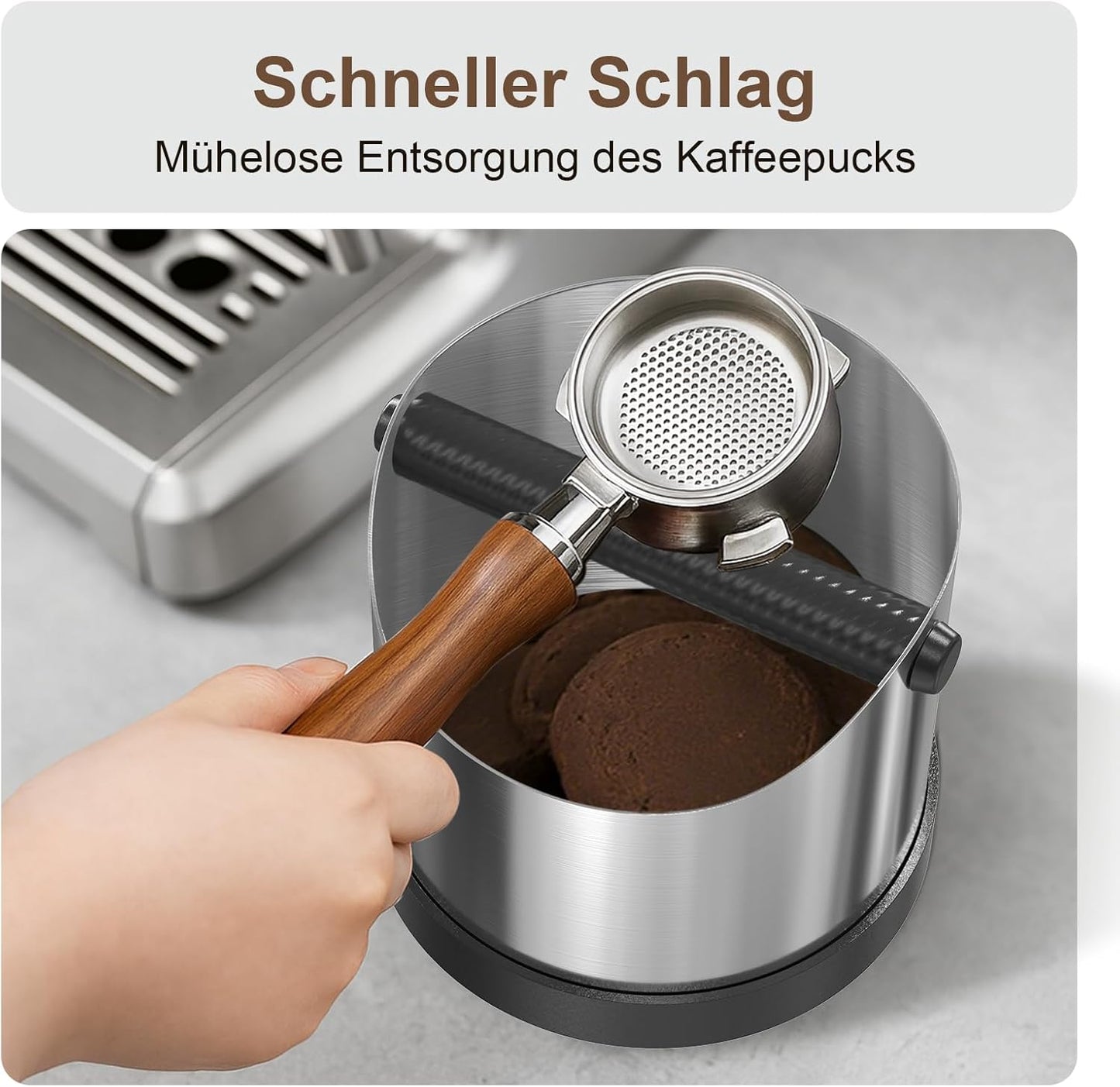 Abklopfbehälter mit abnehmbarer Schlagstange & rutschfester Basis