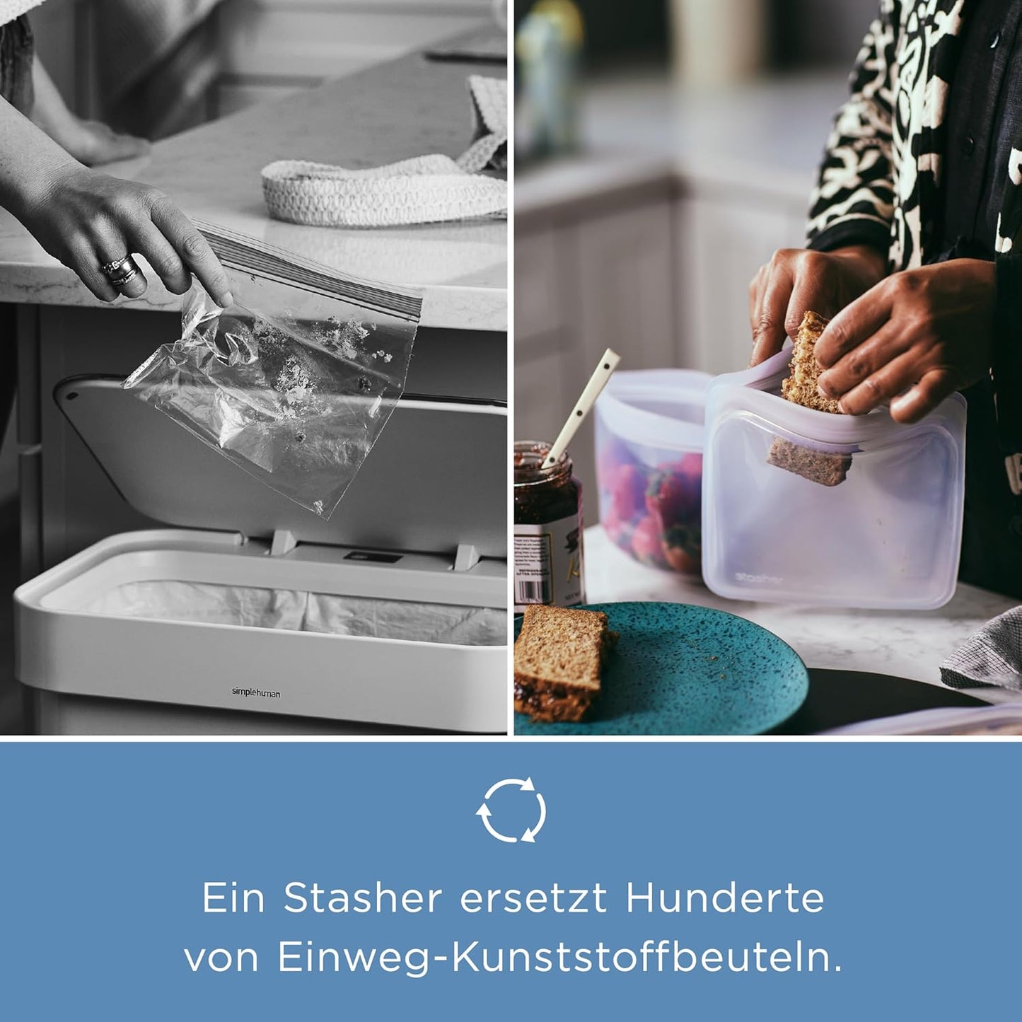 Silikon Mehrzweckbehälter-Set (4 Stück), Clear Bundle