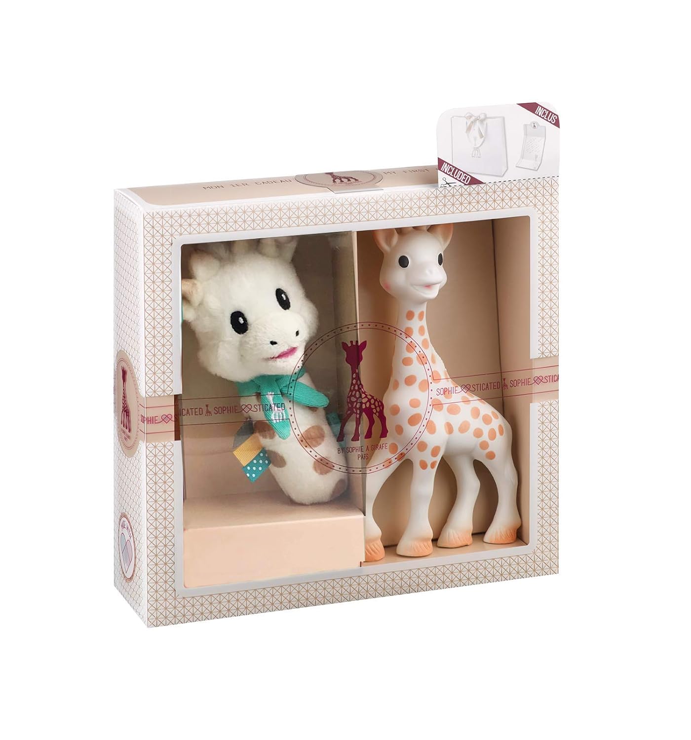 Geschenkset zur Geburt mit Rassel und Kuscheltier, The Sweety Geschenkset Einzelbett