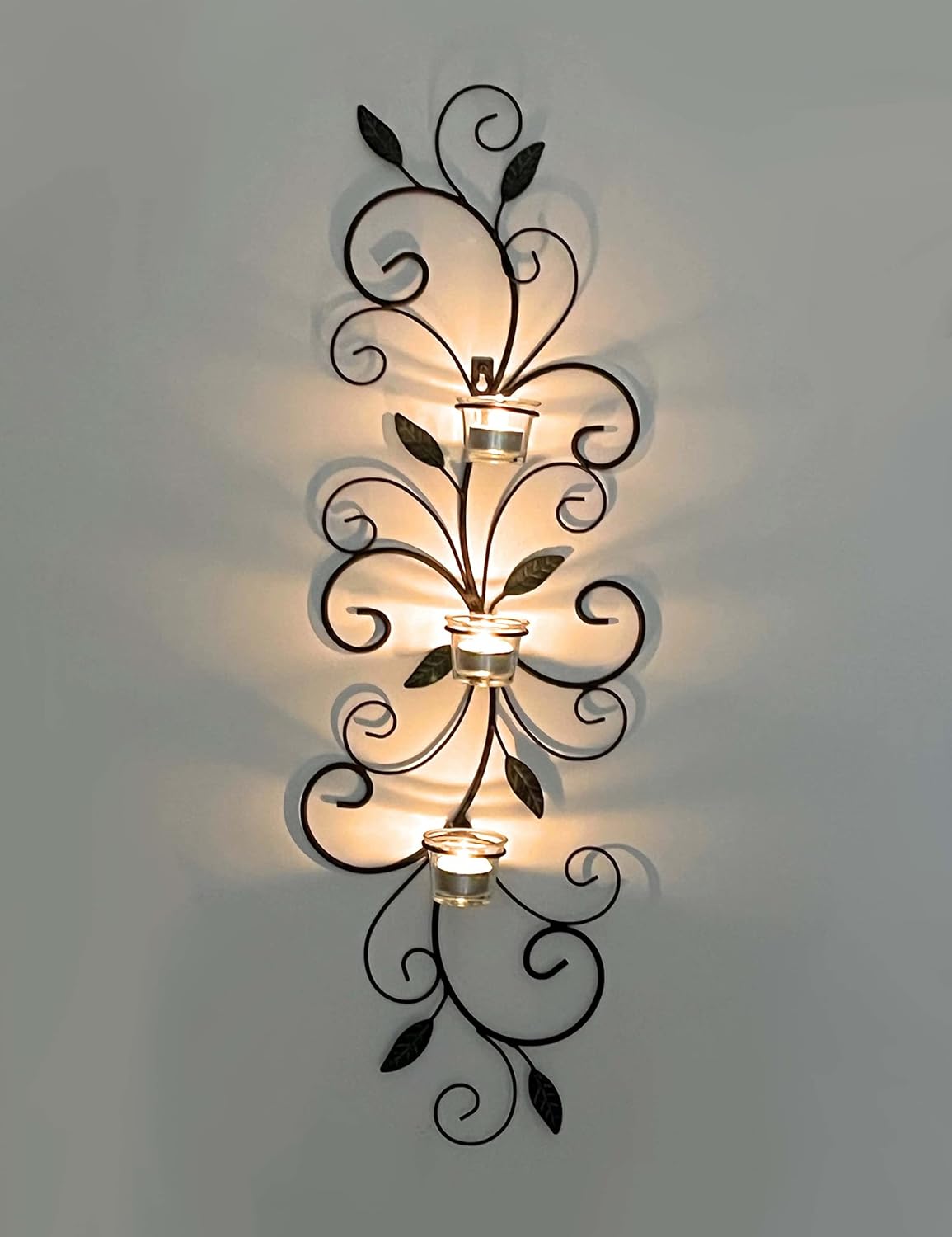 Teelichthalter Blätter im Vintage-Design