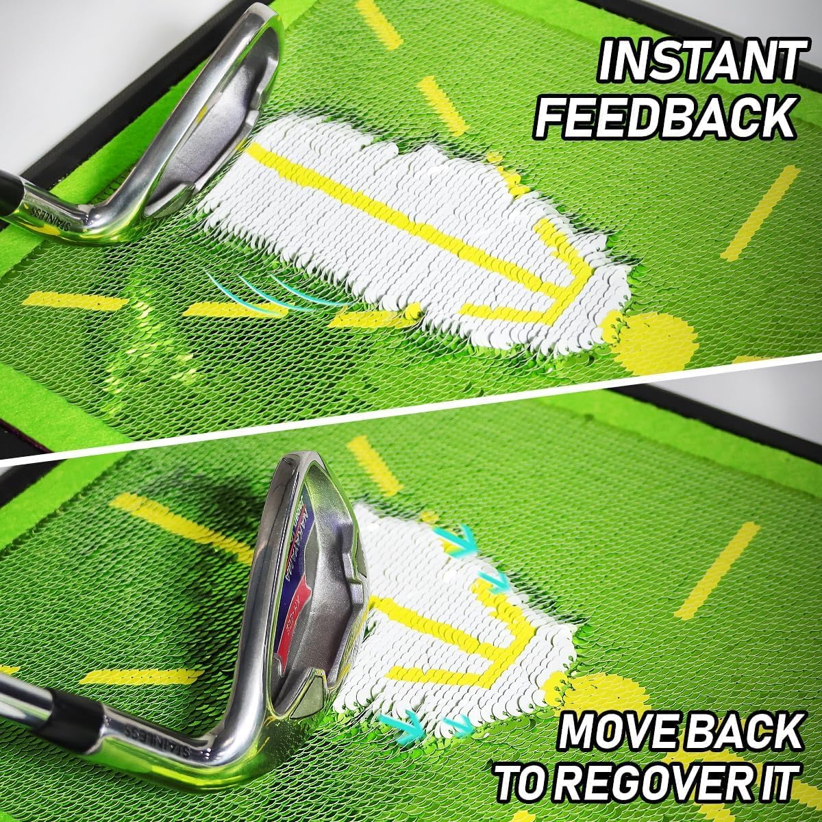 Golfschwung-Trainingsmatte mit Schwungwege-Feedback