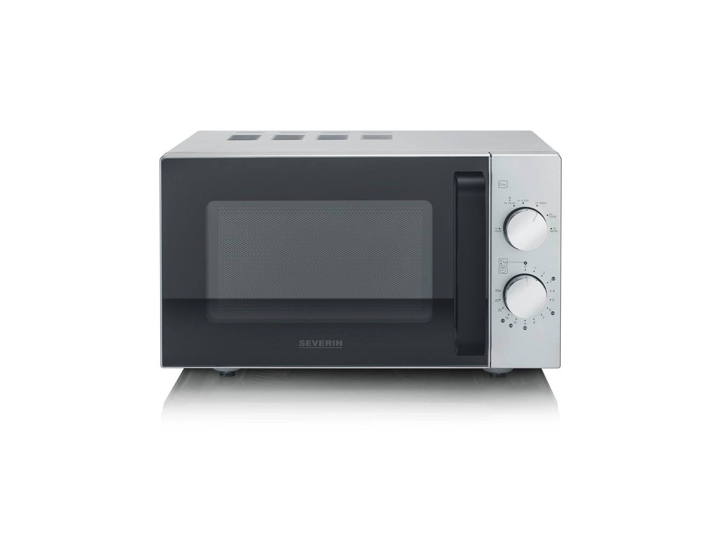 MW 9184 Mikrowelle, Silber-schwarz 20L Solo