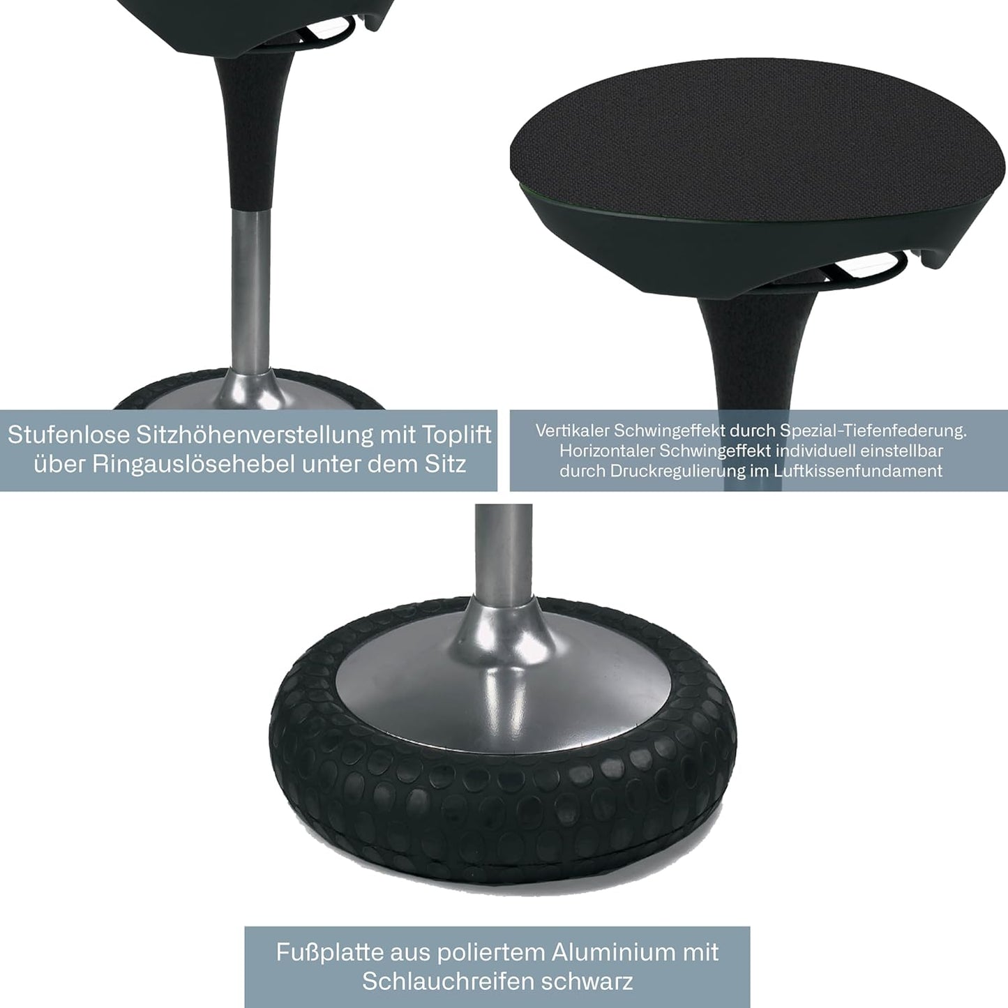 Ergonomischer Bürohocker Sitness 20, Rot