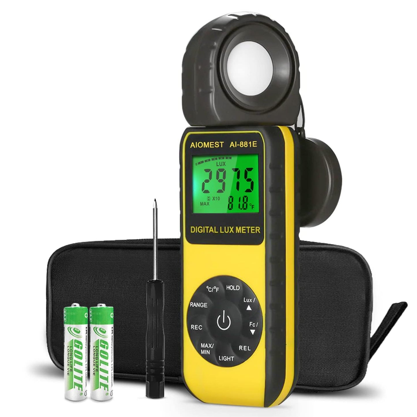 AI-881E Luxmeter mit drehbarem Detektor, 300.000 Luxmeter