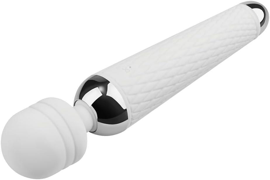 Aufladbarer Massager mit 16 Vibrationsprogrammen, Weiß