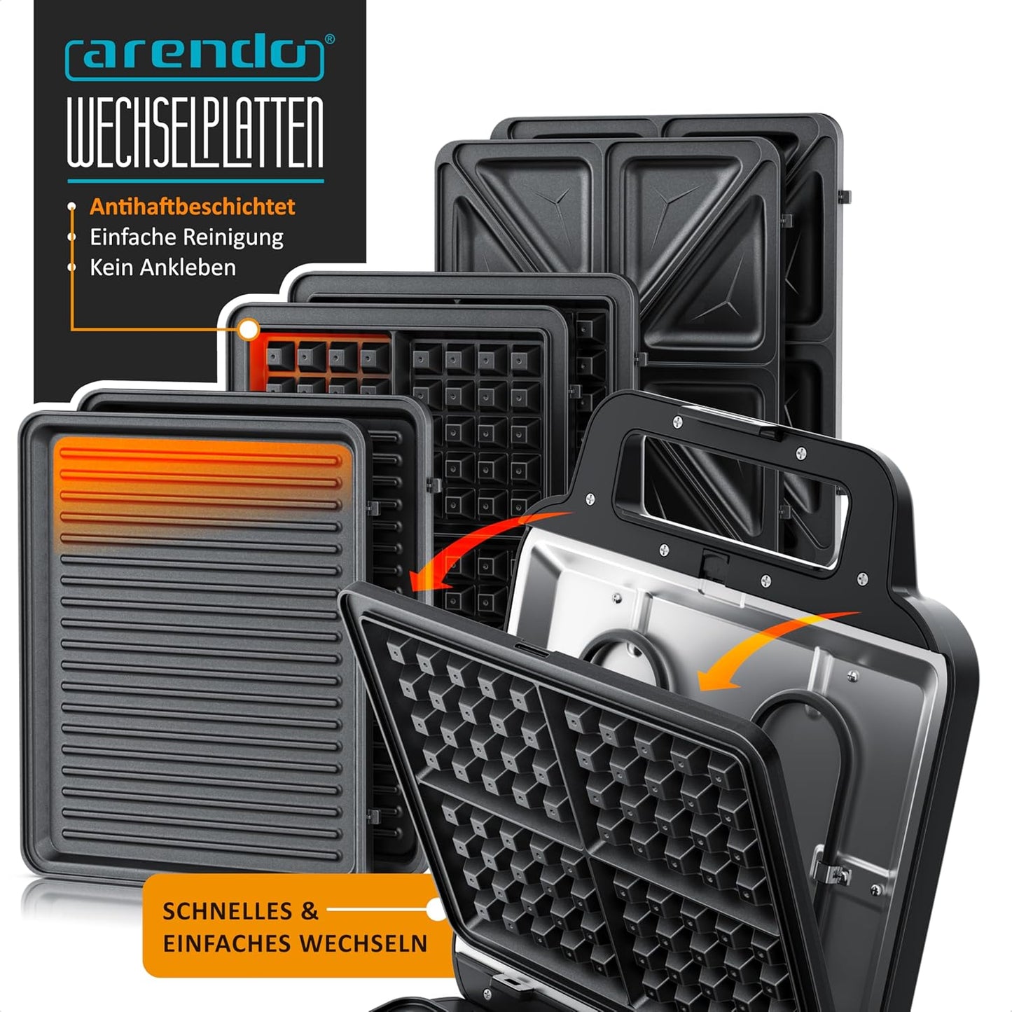 Sandwichmaker mit Waffeleisen-Funktion