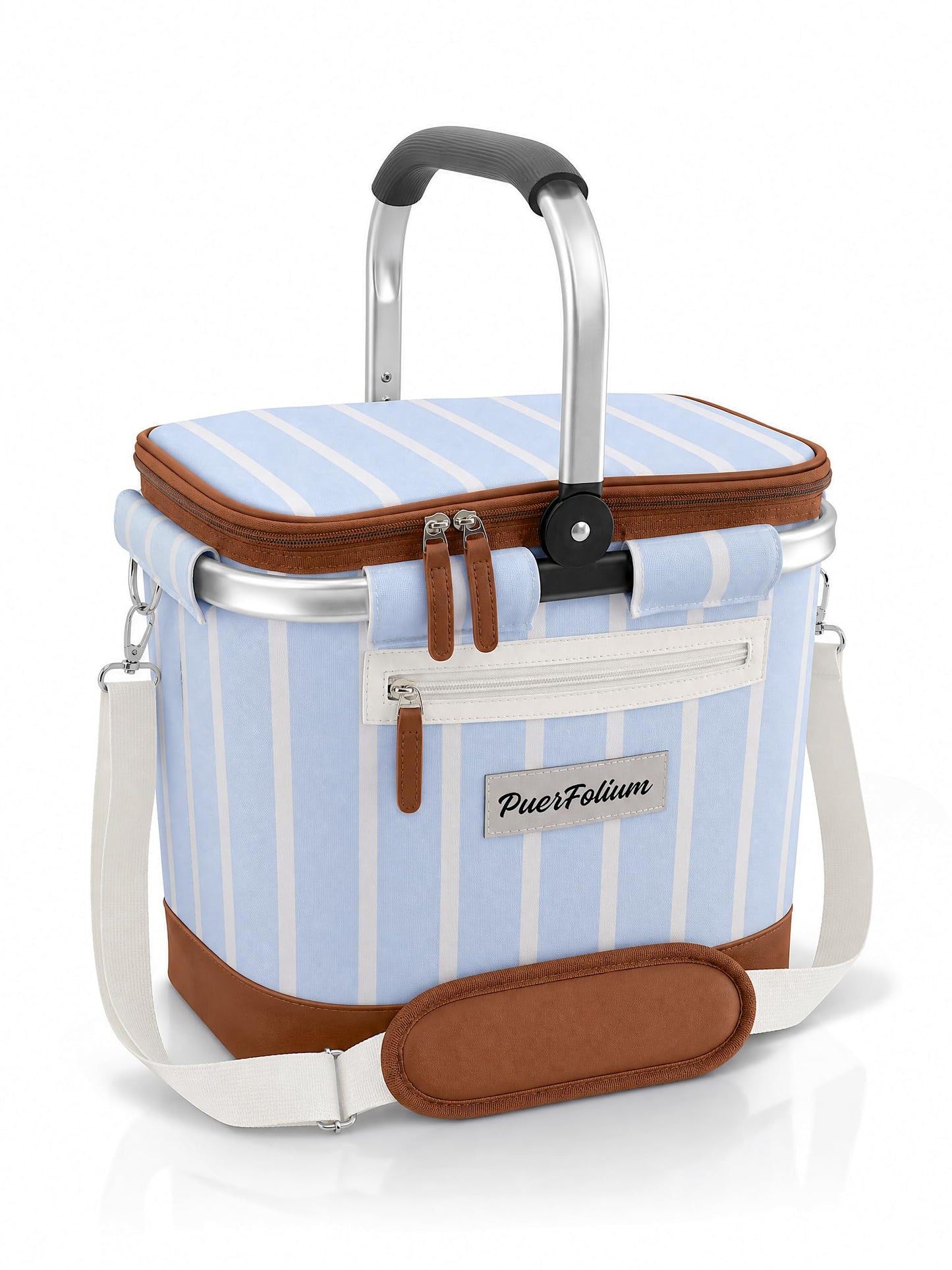 Faltbare Isolierte Kühltasche mit Deckel, Blau