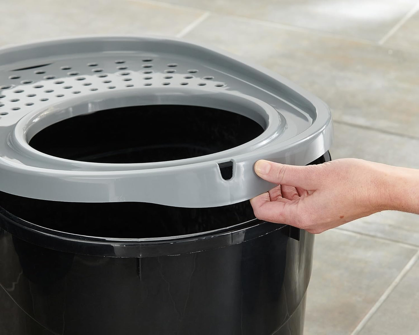 Geschlossene Katzen-Toilette mit Schaufel, XXL, Schwarz Mittel
