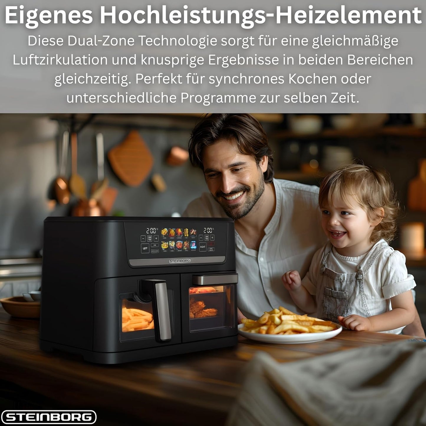 XXL Heissluftfritteuse Dual Zone SB-3170