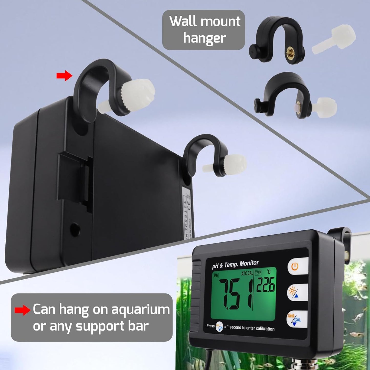 pH- und Temperaturmessgerät für Wasserqualität, BNC-Elektrode für pH