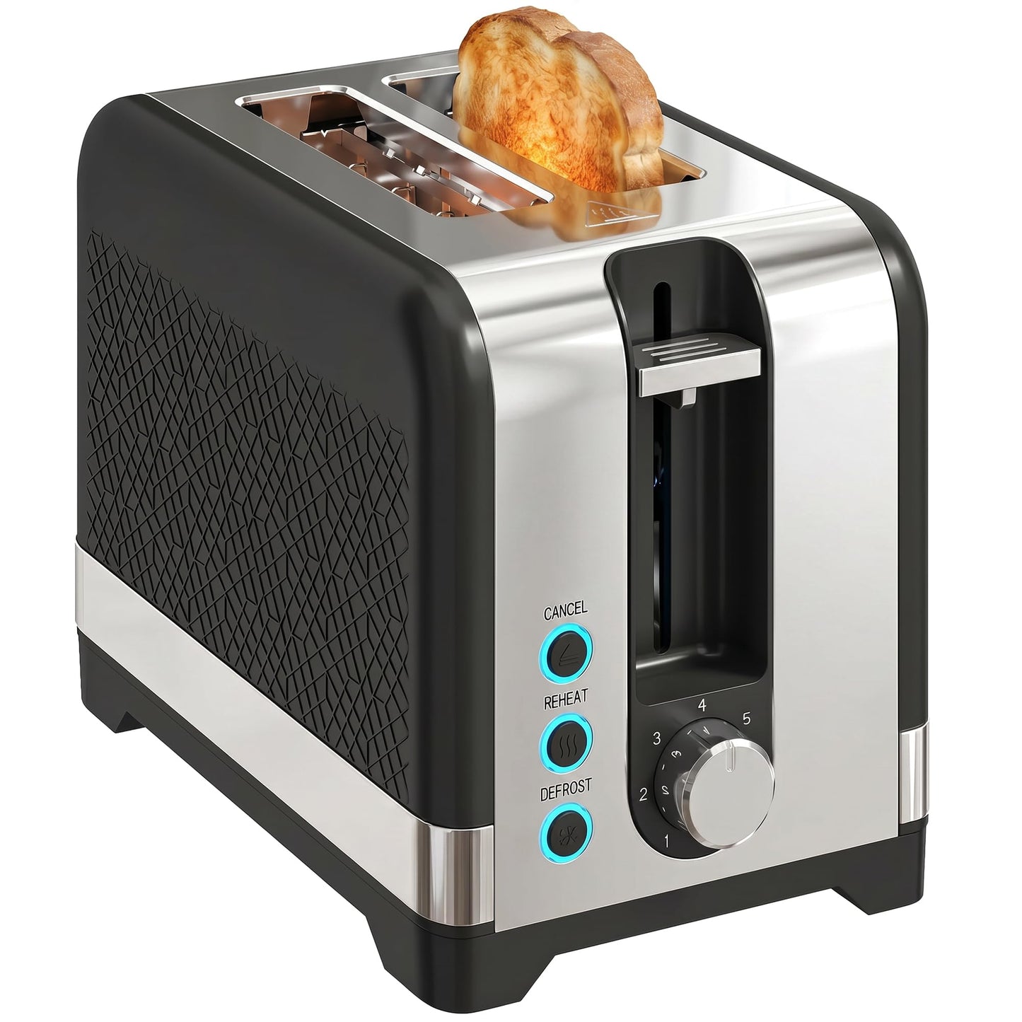 Toaster mit 7 Bräunungsstufen und Brötchenaufsatz