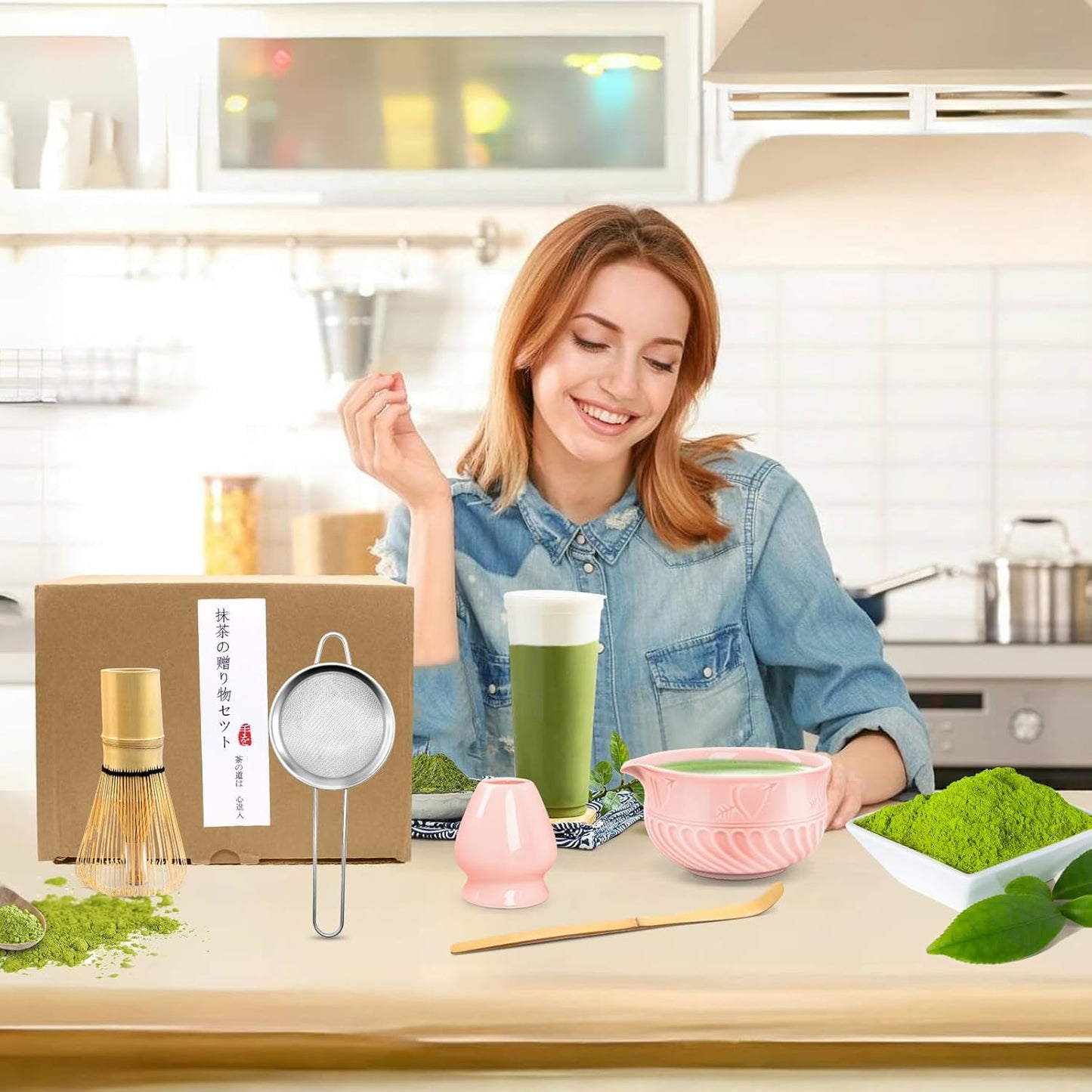 Matcha Tee-Set, Rosa