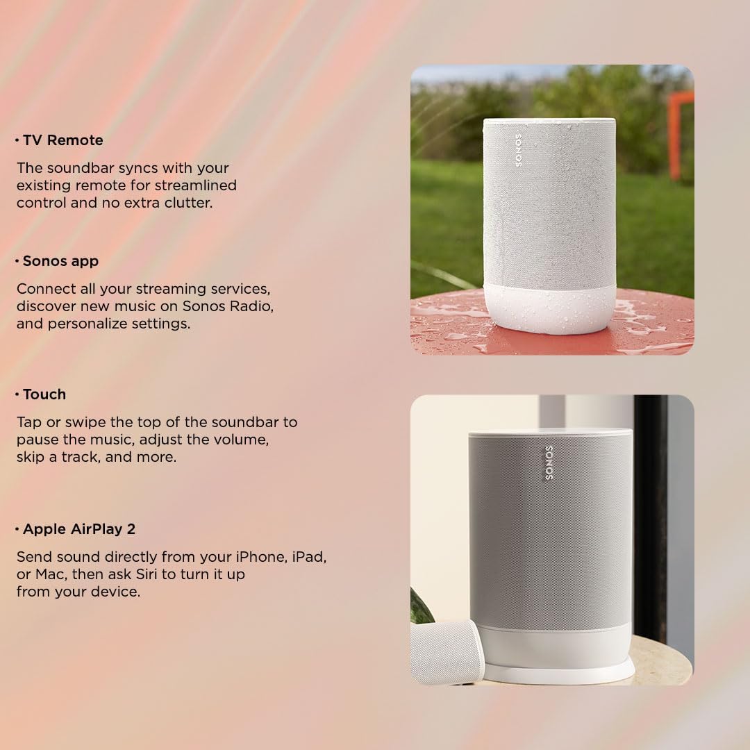 Move Smart Speaker mit Sprachsteuerung, Weiss
