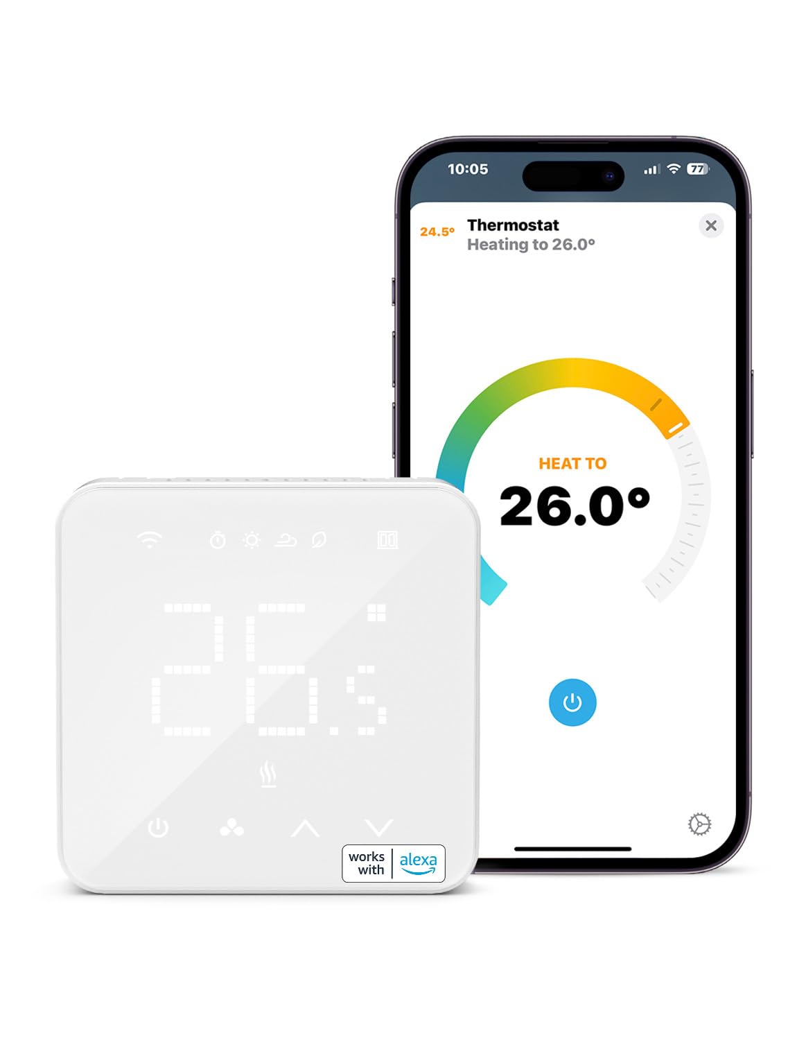 Heizungsthermostat, Boiler/Wasser Fussbodenheizung Wandthermostat 1 Stück