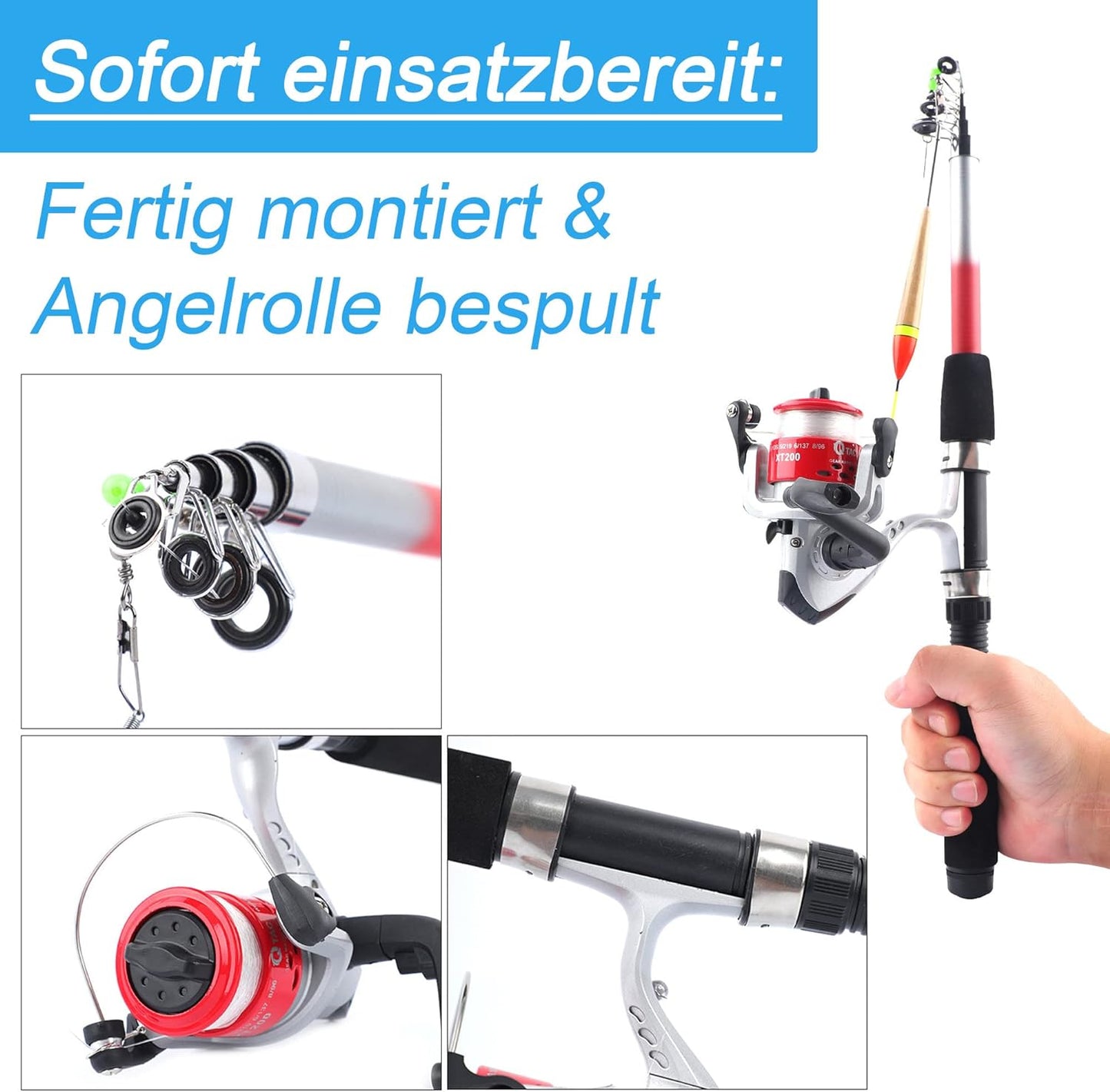 Angel-Set für Kinder, Rot