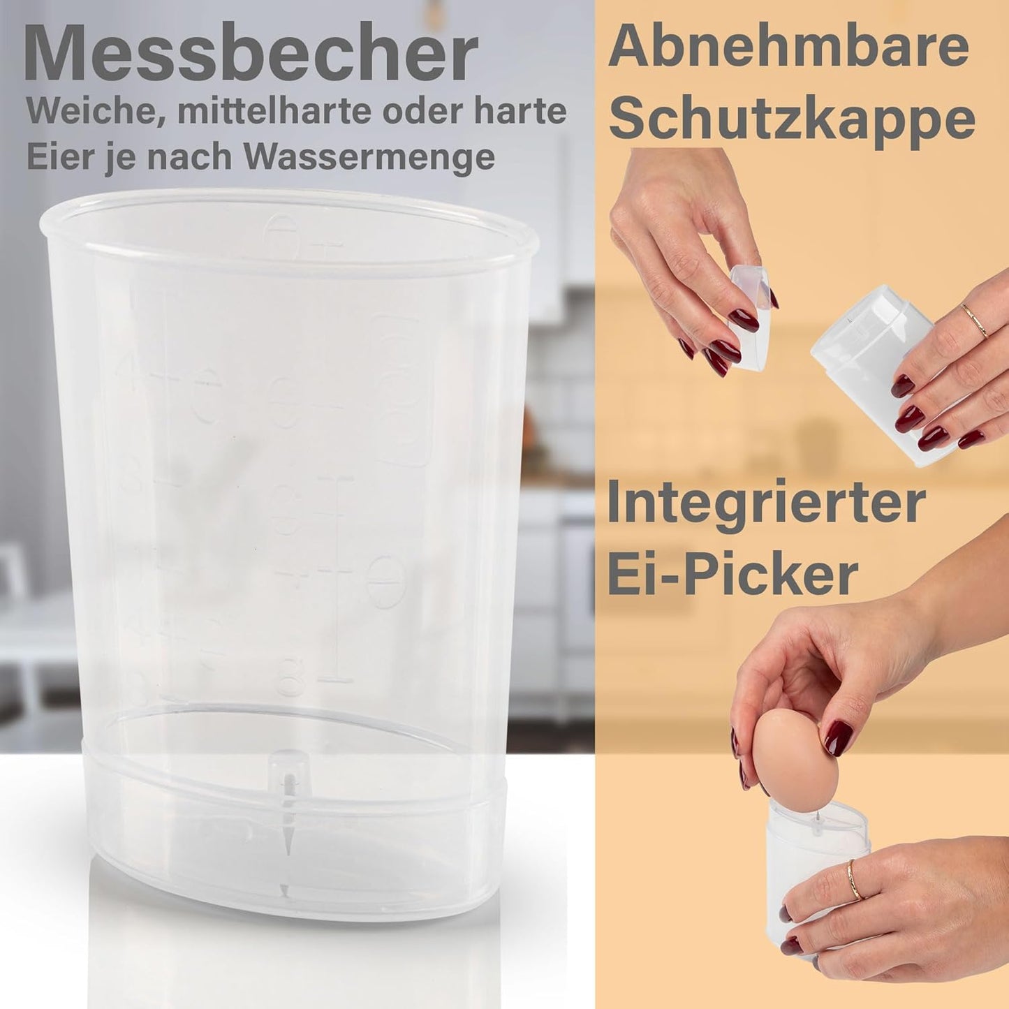 Eierkocher PC-EK 1275 mit Omelett-/Pochier-Funktion