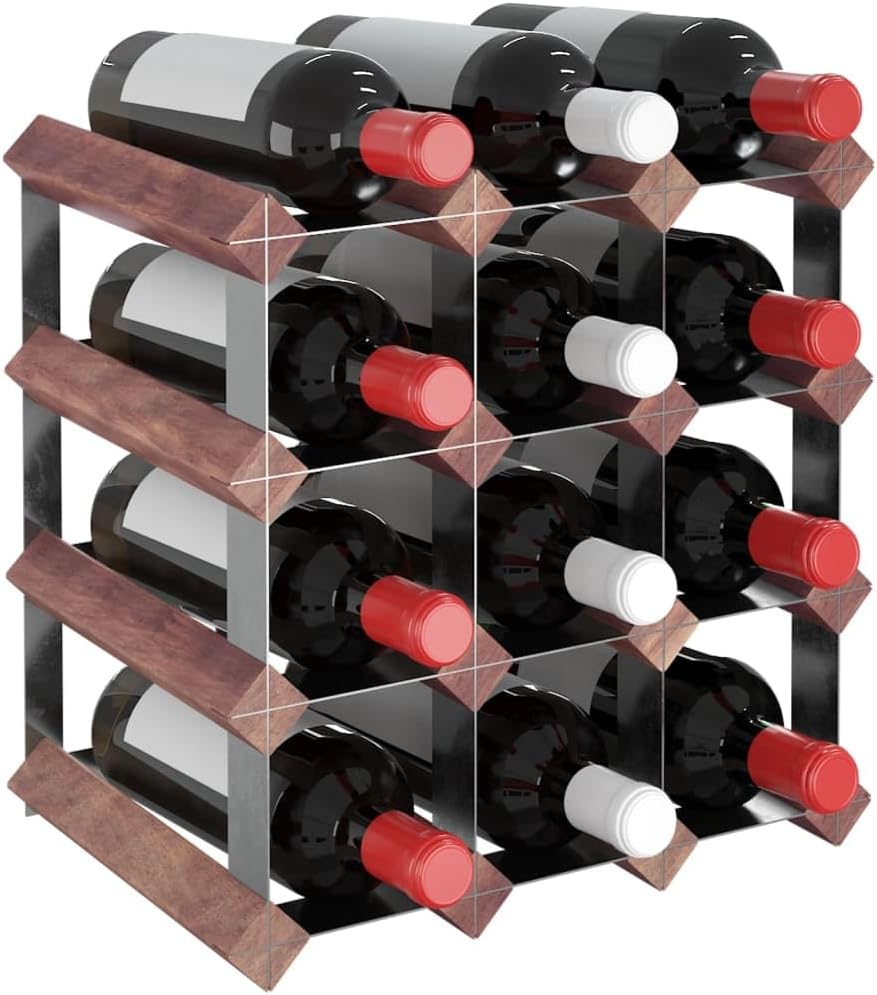 Weinregal für 12 Flaschen, Braun