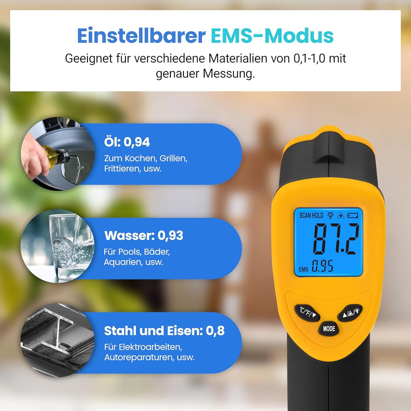 Digitales Laser-Infrarot-Thermometer