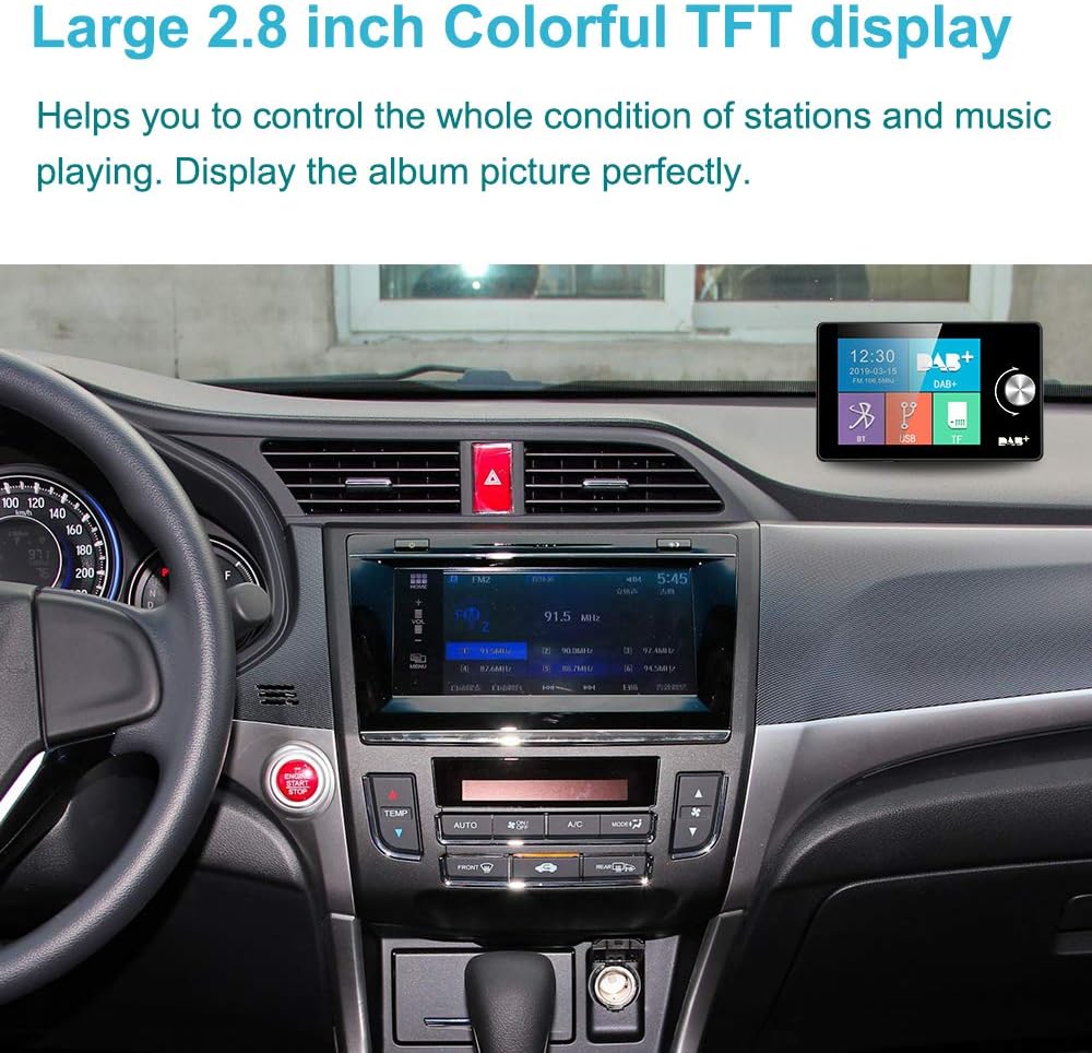DAB+ Radio-Adapter mit Bluetooth, DAB with colorful screen