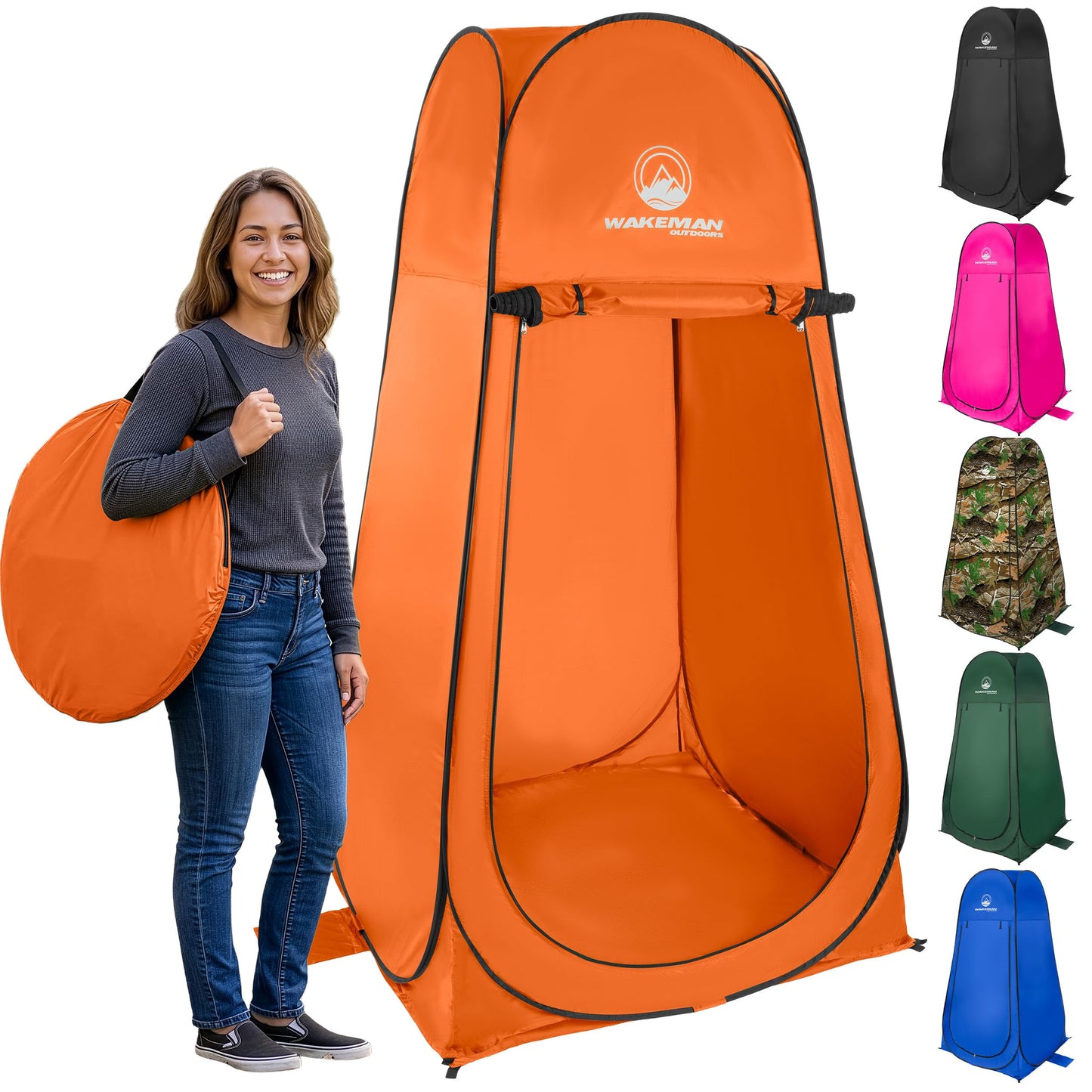 Pop-Up Sichtschutz-Duschzelt, Orange