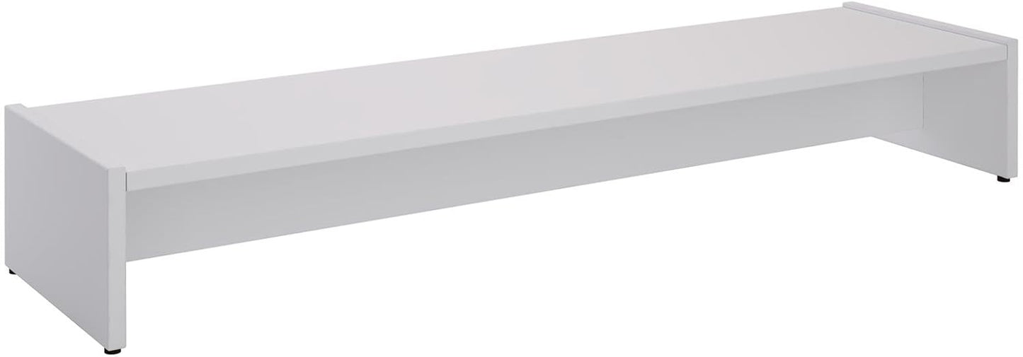Schreibtischaufsatz für 2 Monitore, Weiss