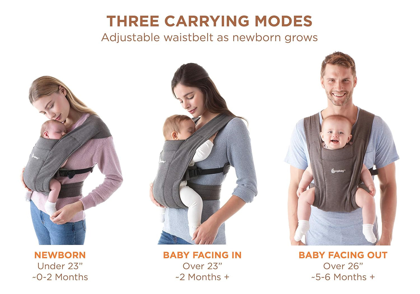 Embrace Neugeborenentrage, Heather Grey Soft Knit