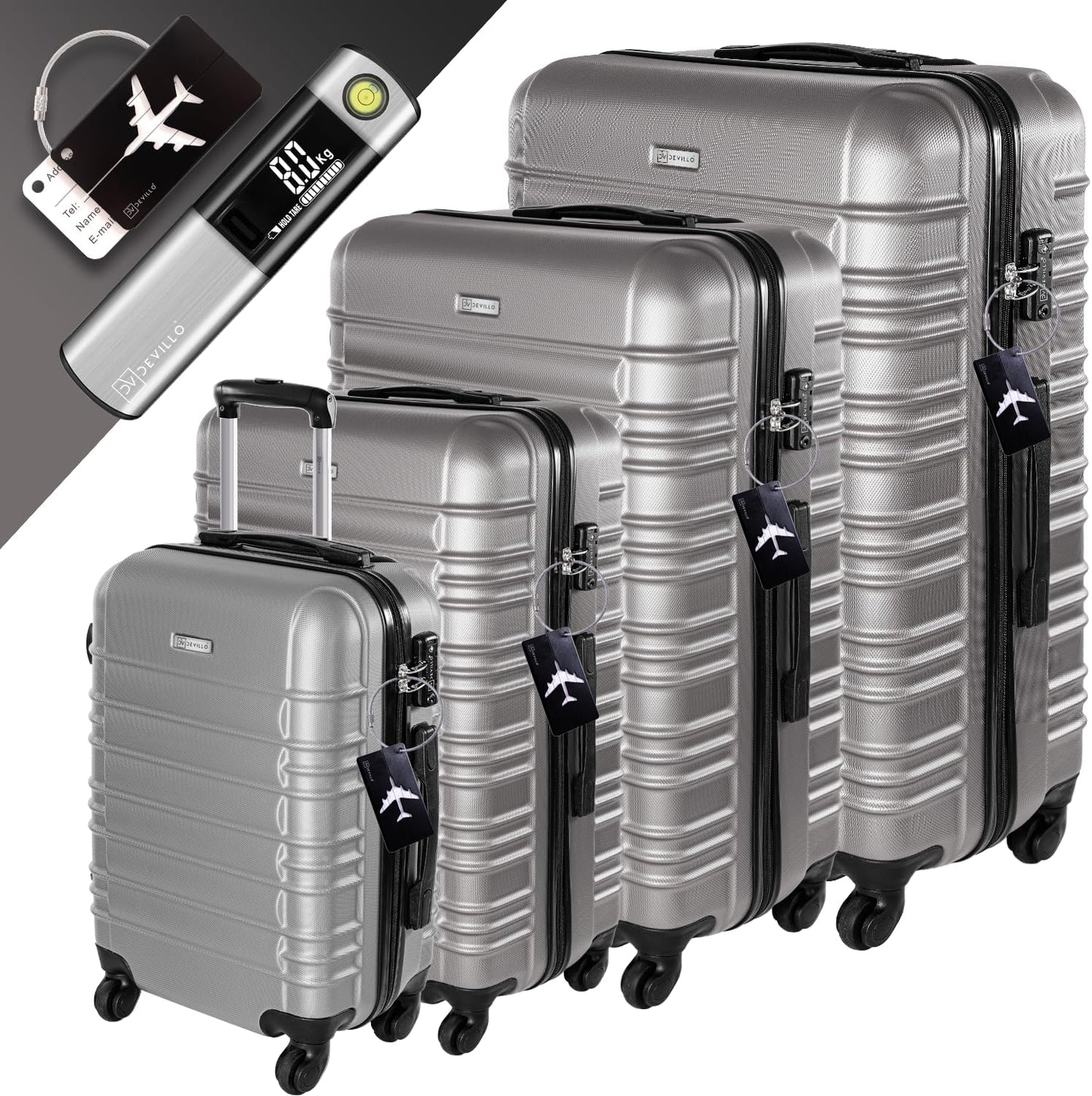 Hartschalenkofferset, Steel Symphony (Silber)