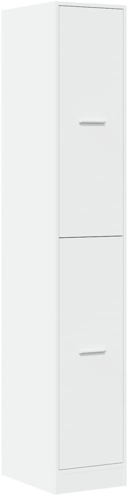 Apothekenschrank mit Schubladen aus Spanplatte, Weiß 30 x 41 x 174.5 cm